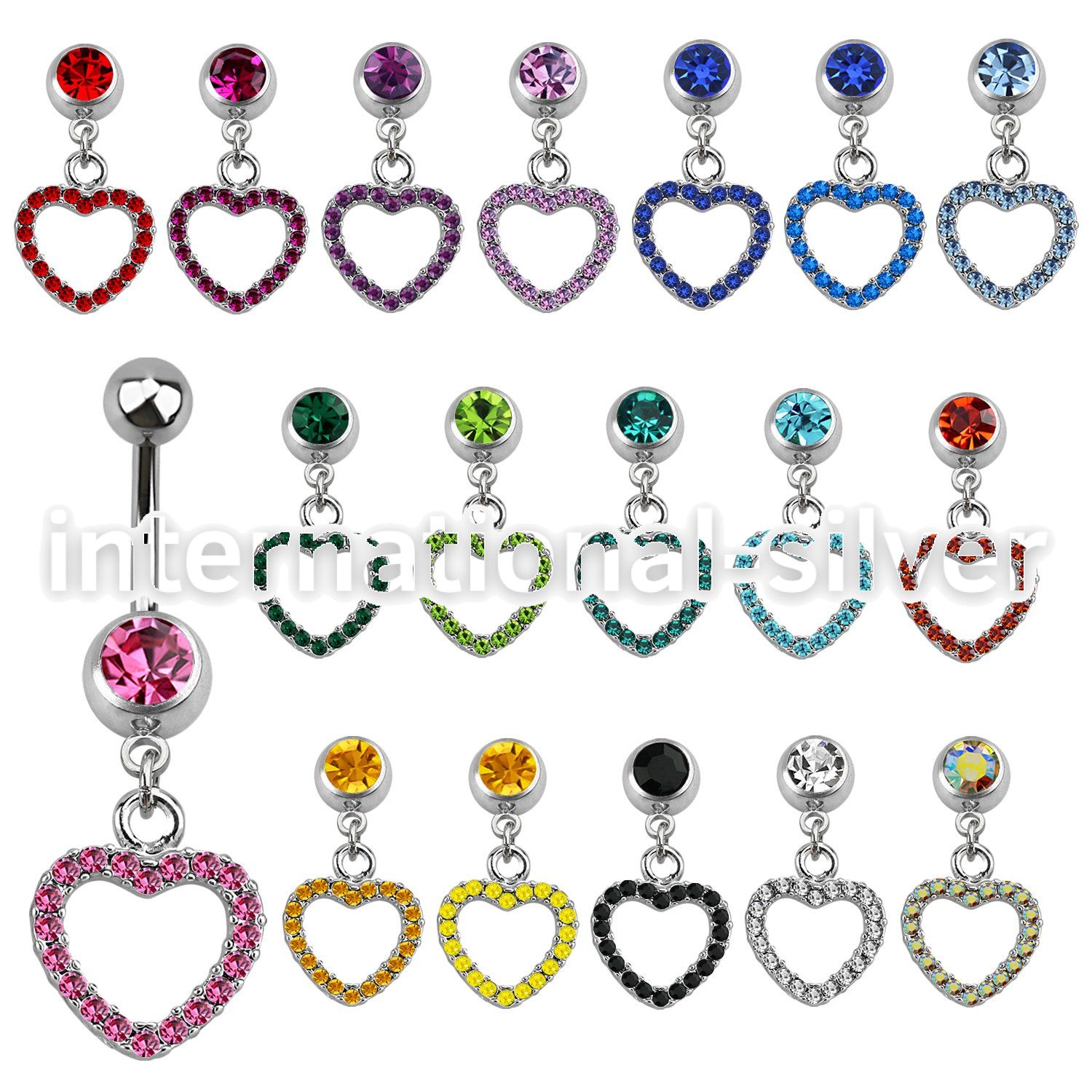 mcd497 belly rings surgical steel 316l belly button