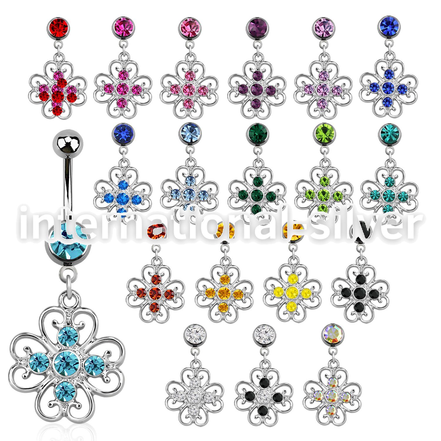 mcd500 belly rings surgical steel 316l belly button