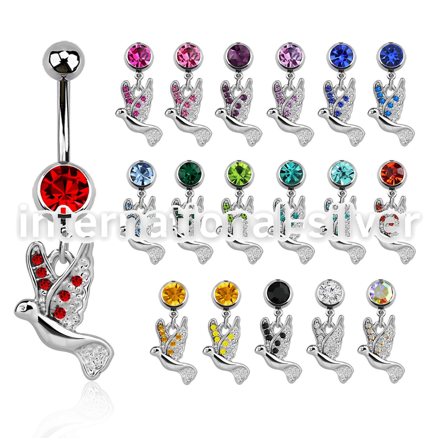 mcd550 belly rings surgical steel 316l belly button