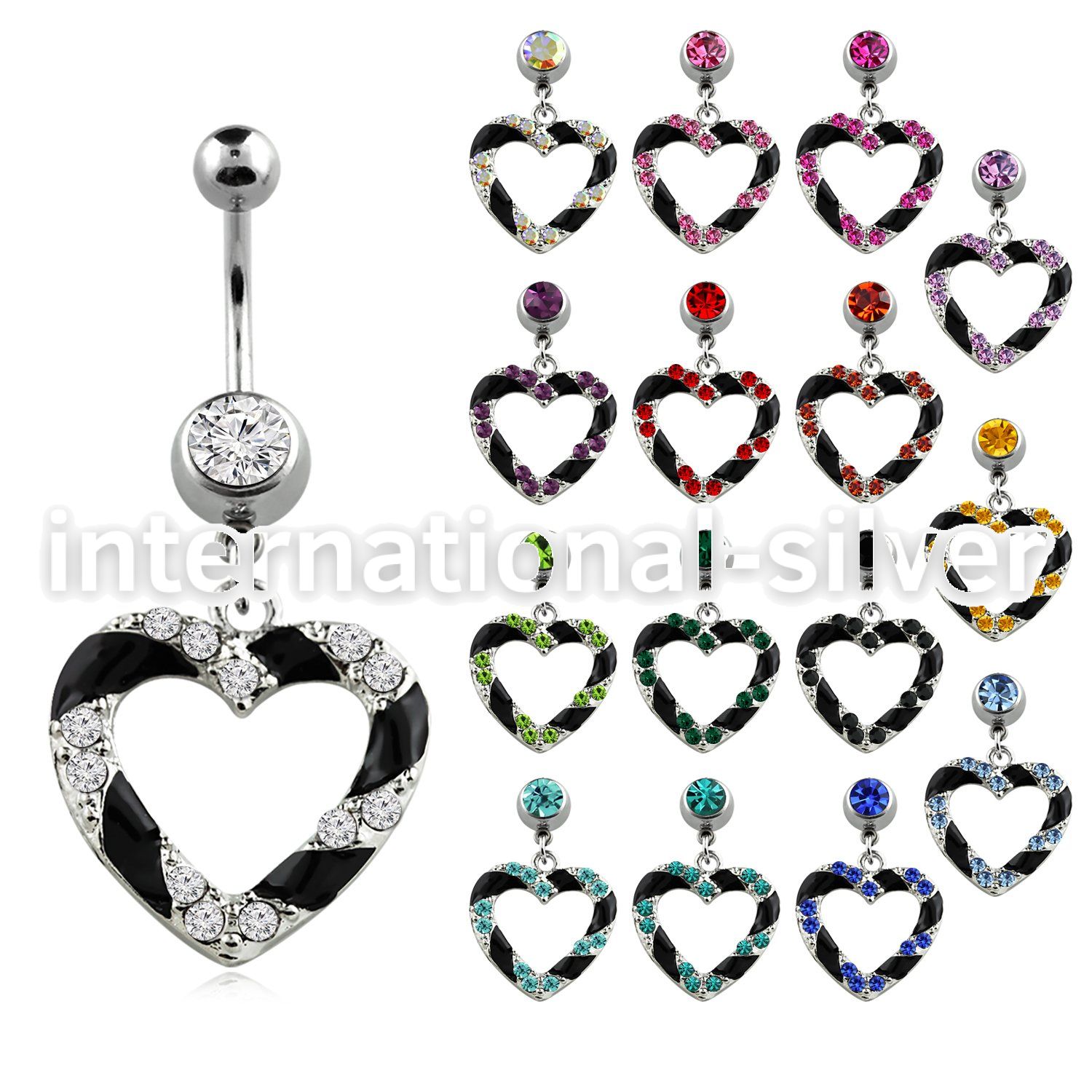 mcd551 belly rings surgical steel 316l belly button