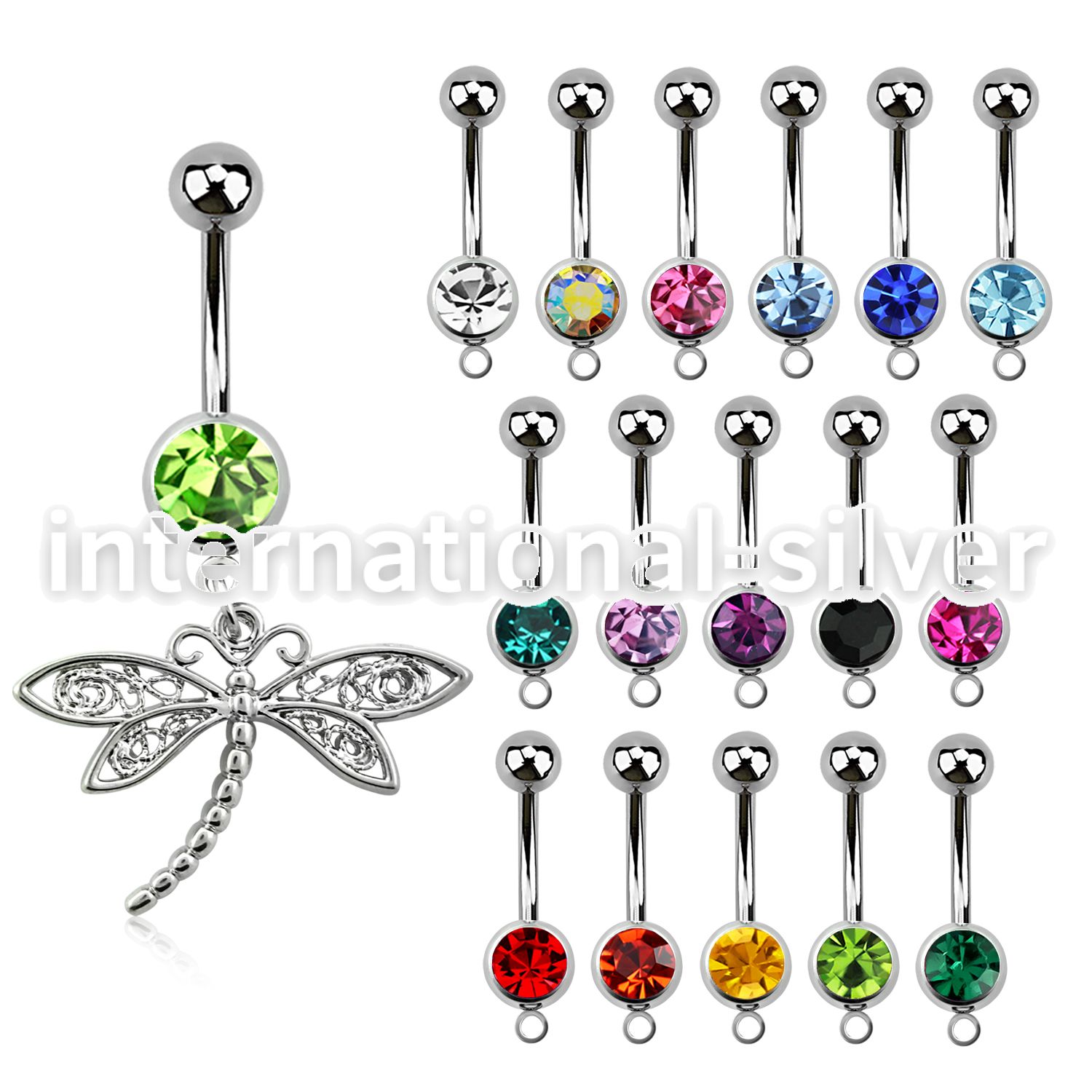 mcd566 belly rings surgical steel 316l belly button