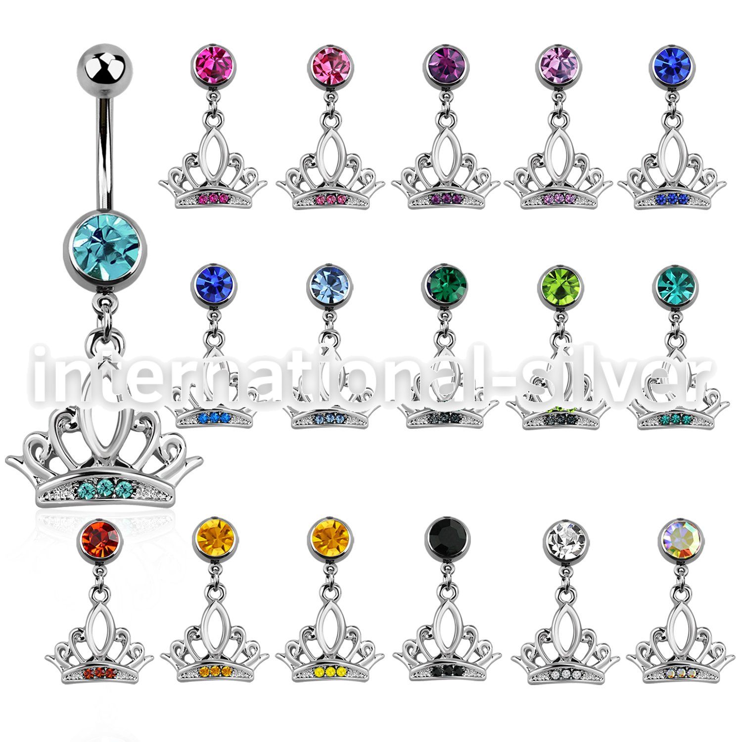 mcd649 belly rings surgical steel 316l belly button