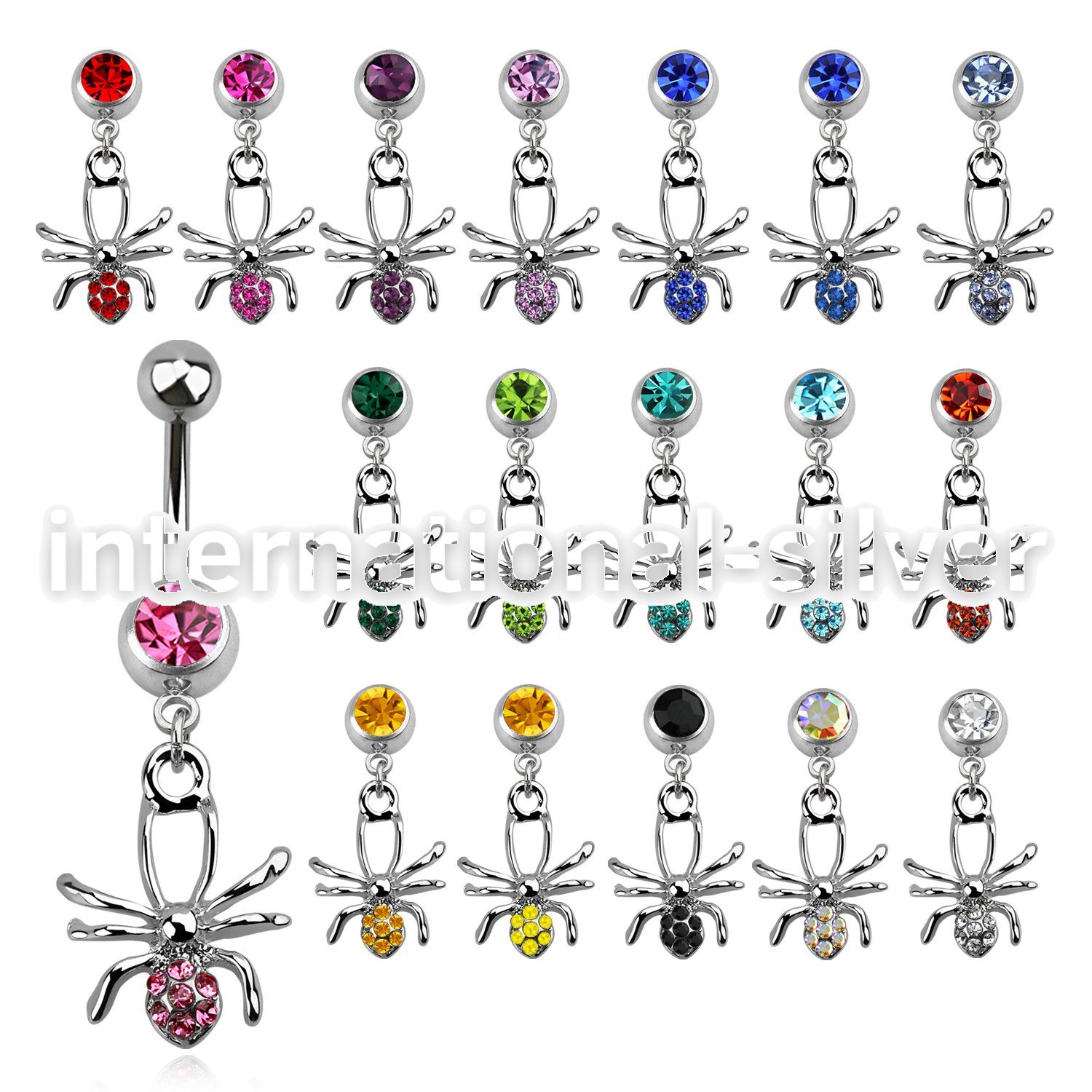 mcd673 belly rings surgical steel 316l belly button