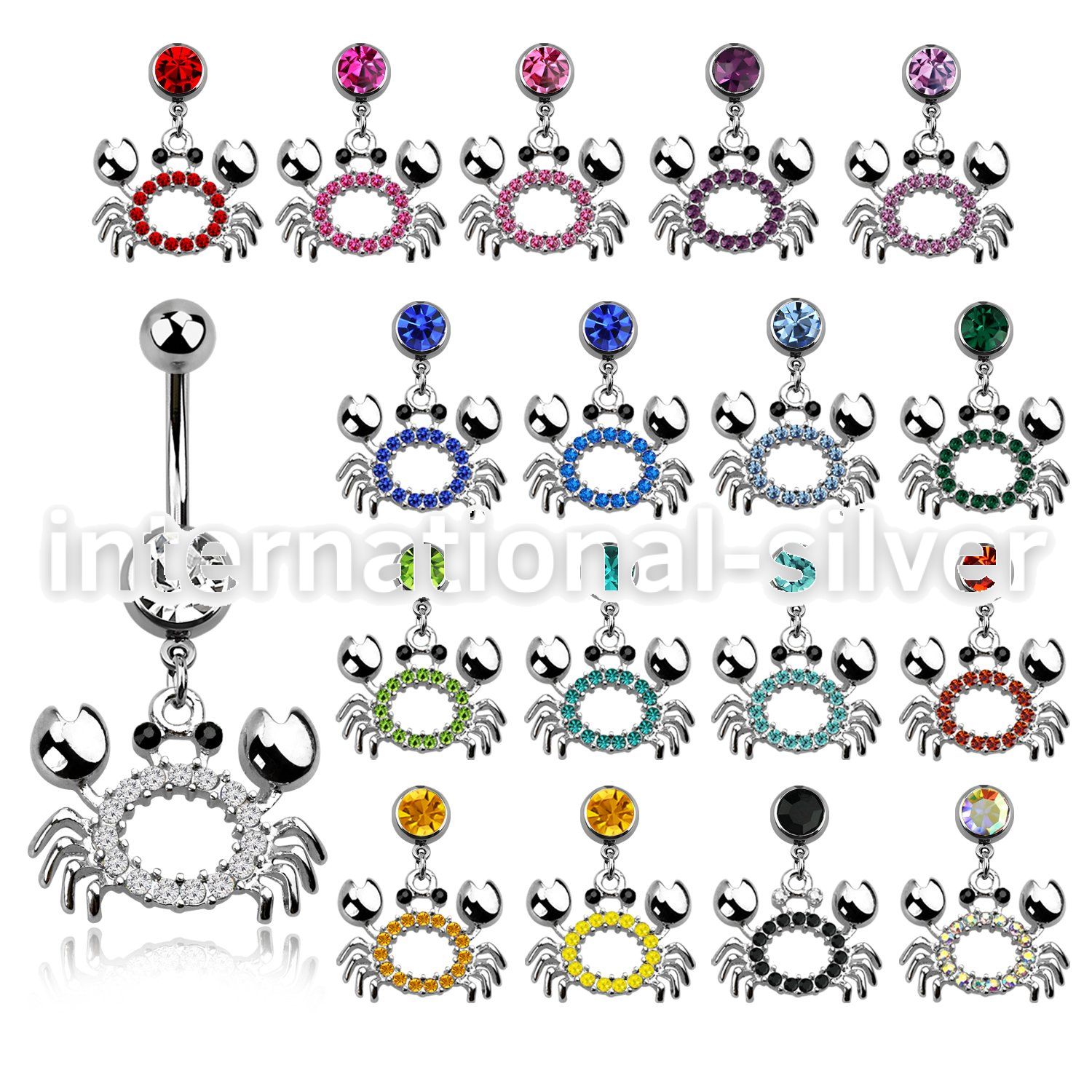 mcd679 belly rings surgical steel 316l belly button