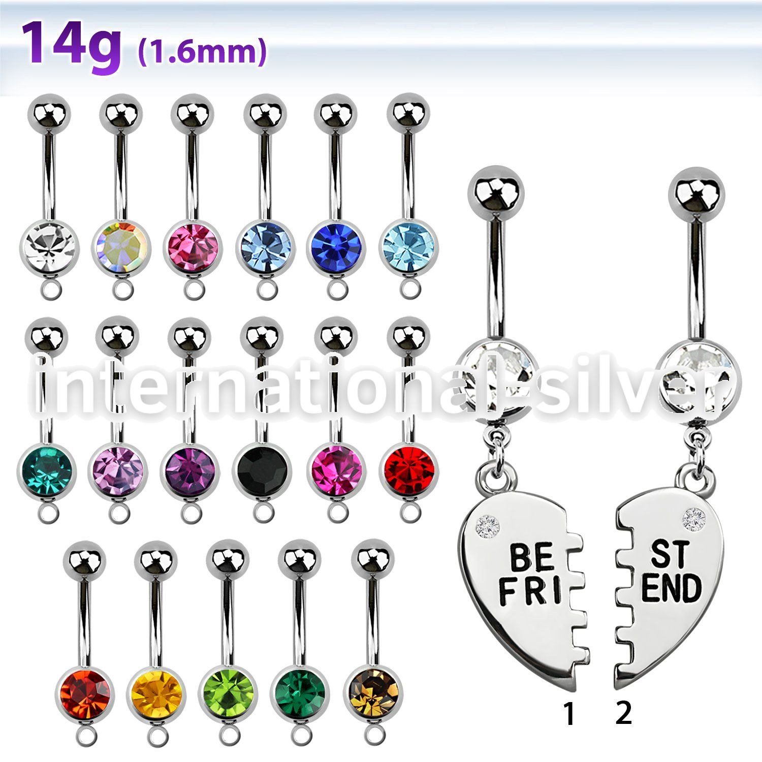 mcd686 belly rings surgical steel 316l belly button