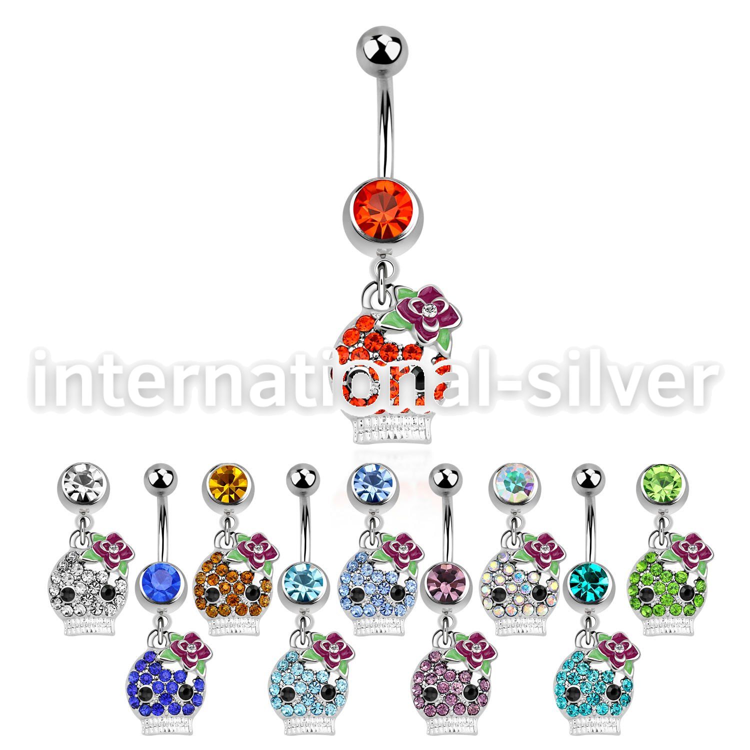mcd687 belly rings surgical steel 316l belly button