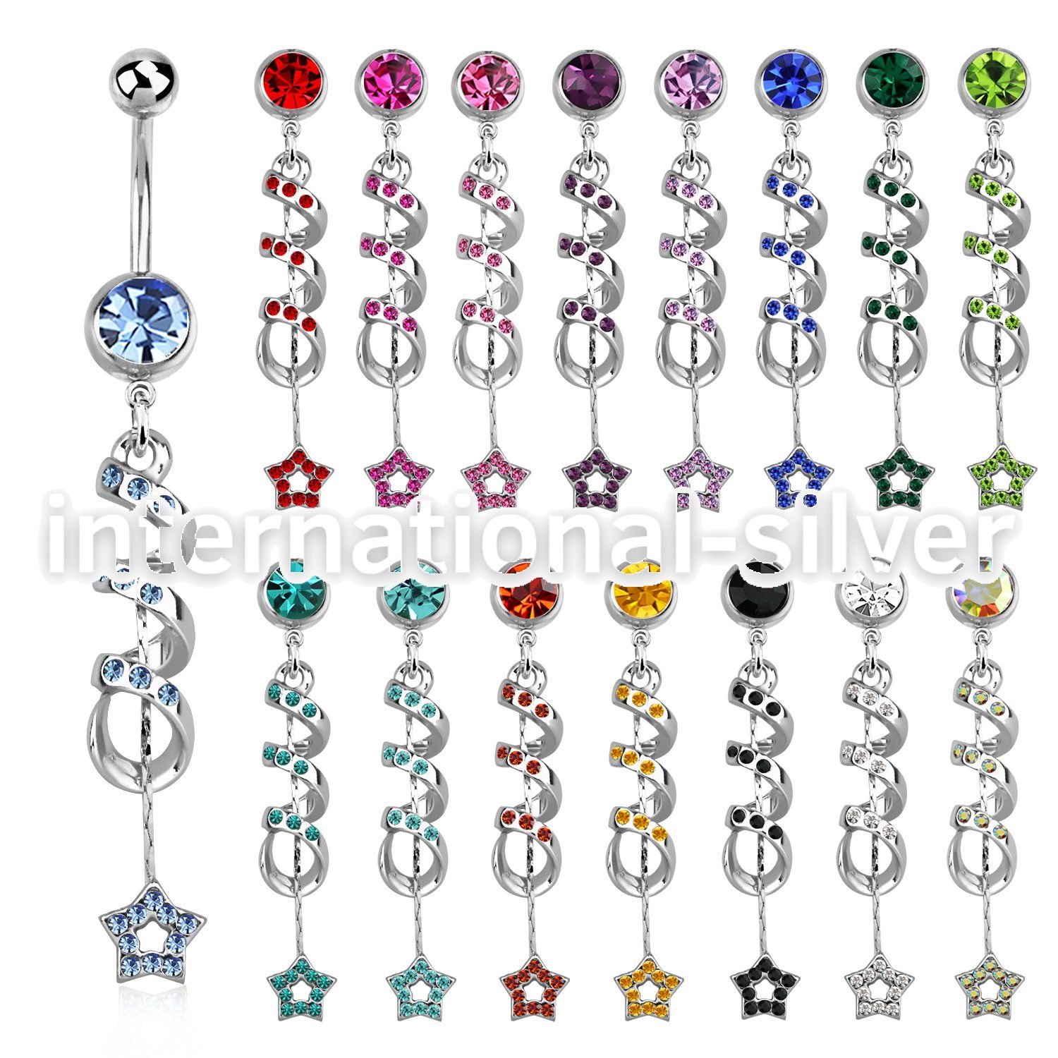 mcd701 belly rings surgical steel 316l belly button