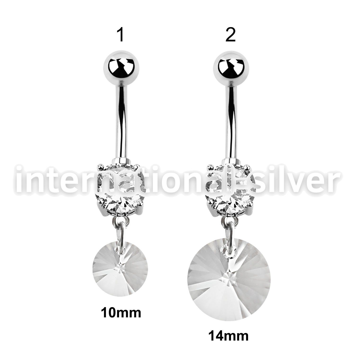mcd717 belly rings surgical steel 316l belly button
