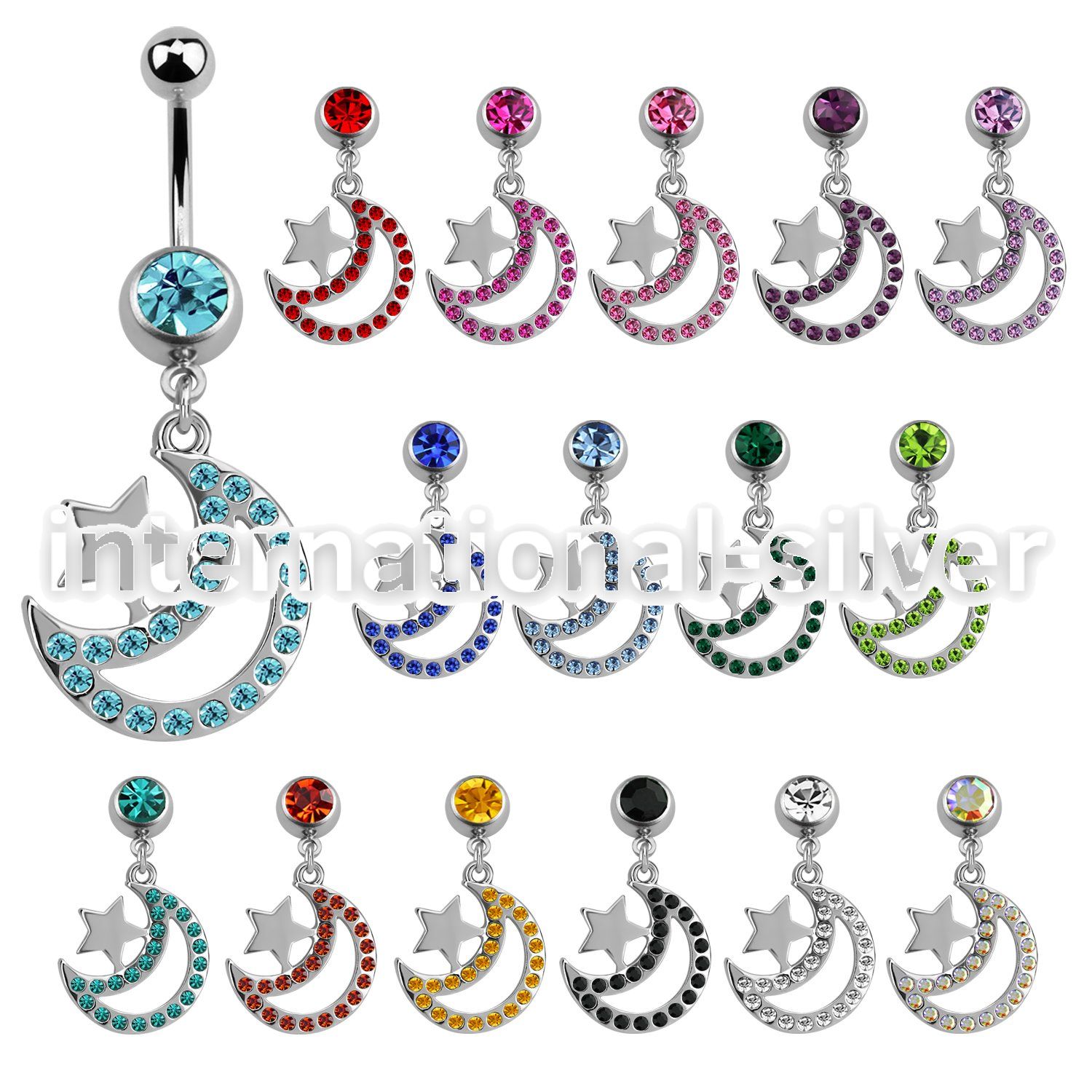 mcd723 belly rings surgical steel 316l belly button