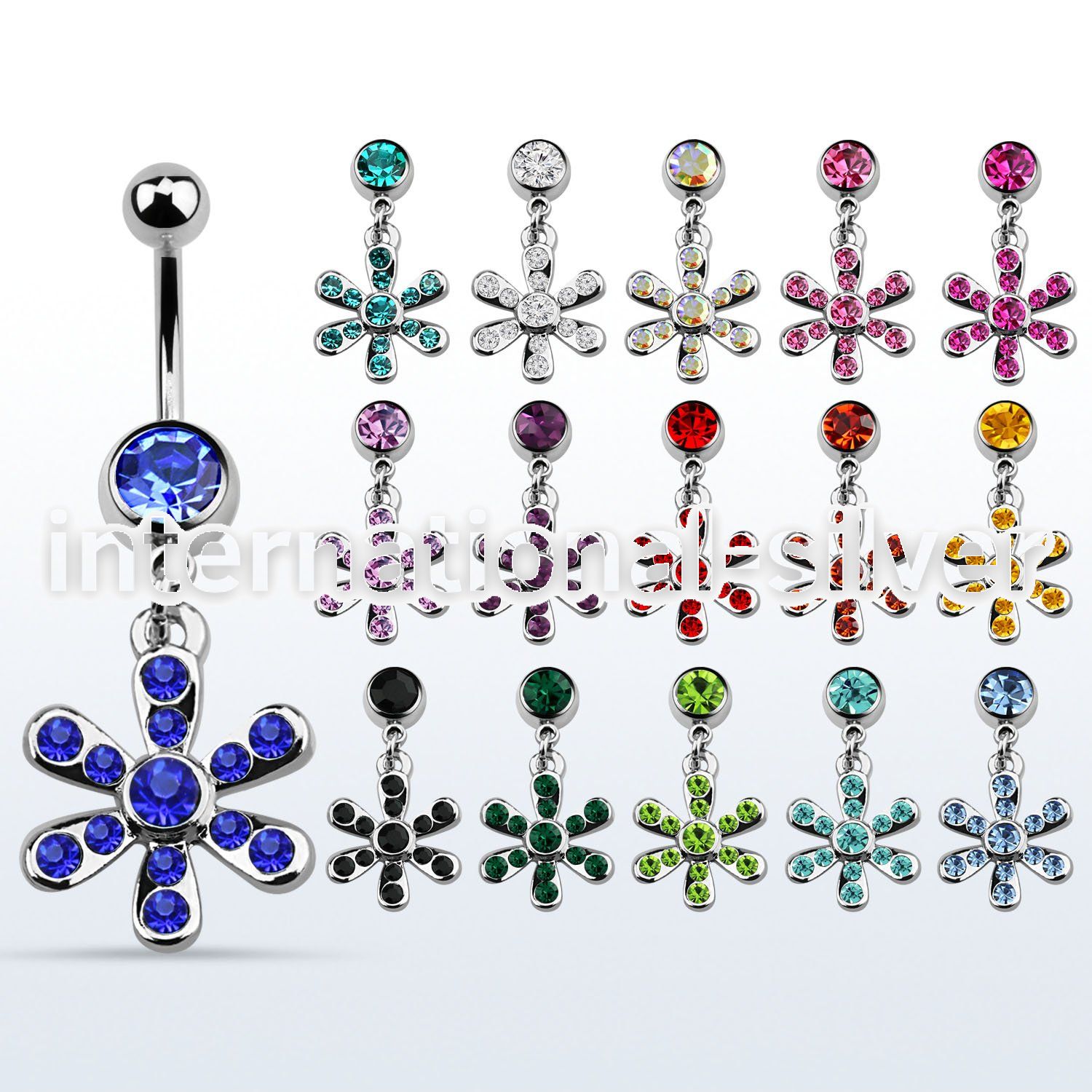mcd725 belly rings surgical steel 316l belly button