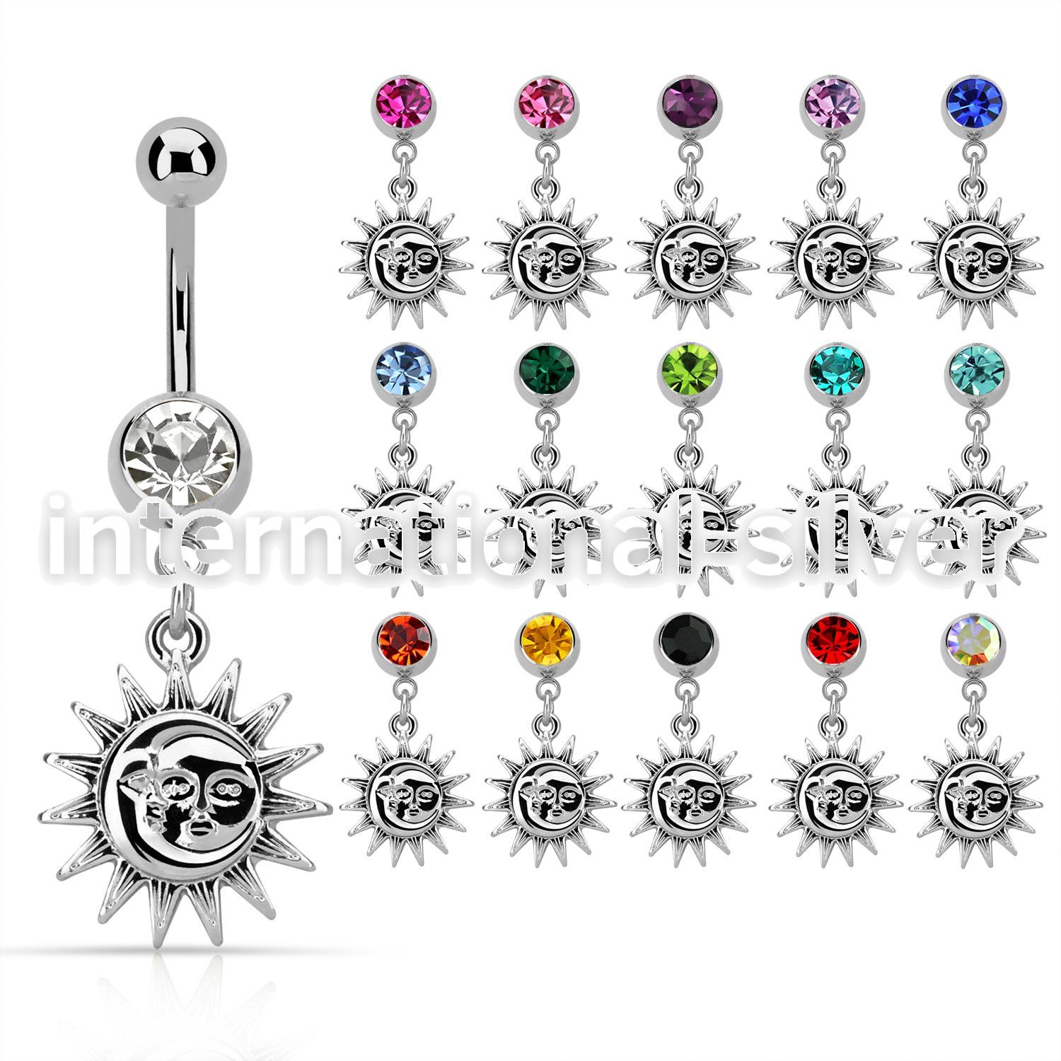 mcd726 belly rings surgical steel 316l belly button