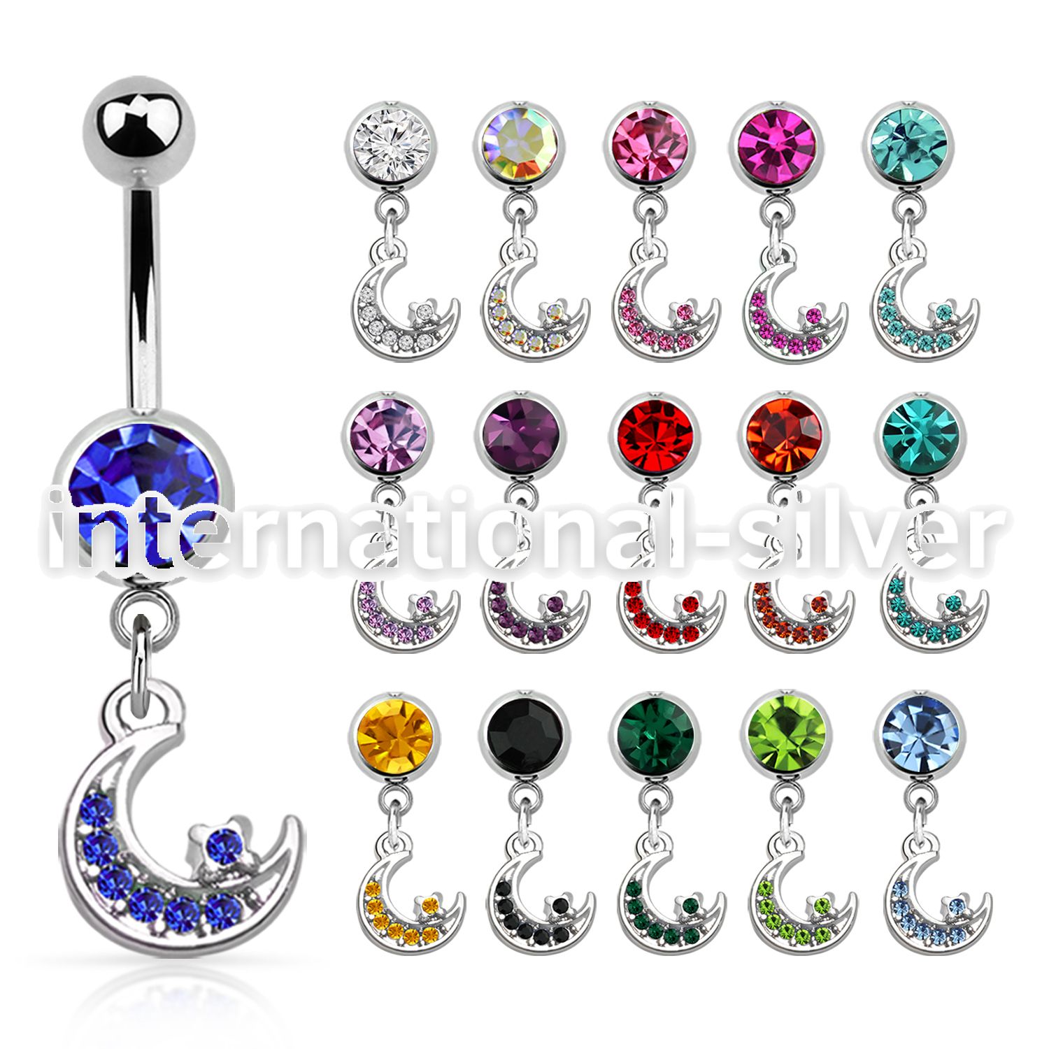 mcd734 belly rings surgical steel 316l belly button