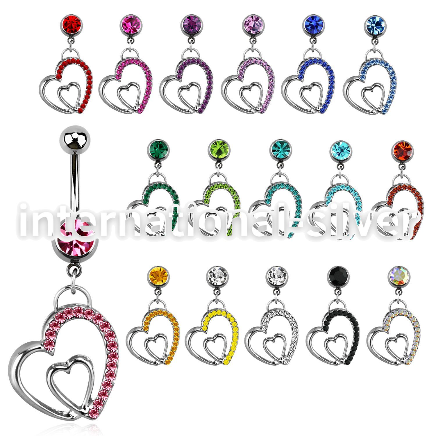 mcdhrc1 belly rings surgical steel 316l belly button