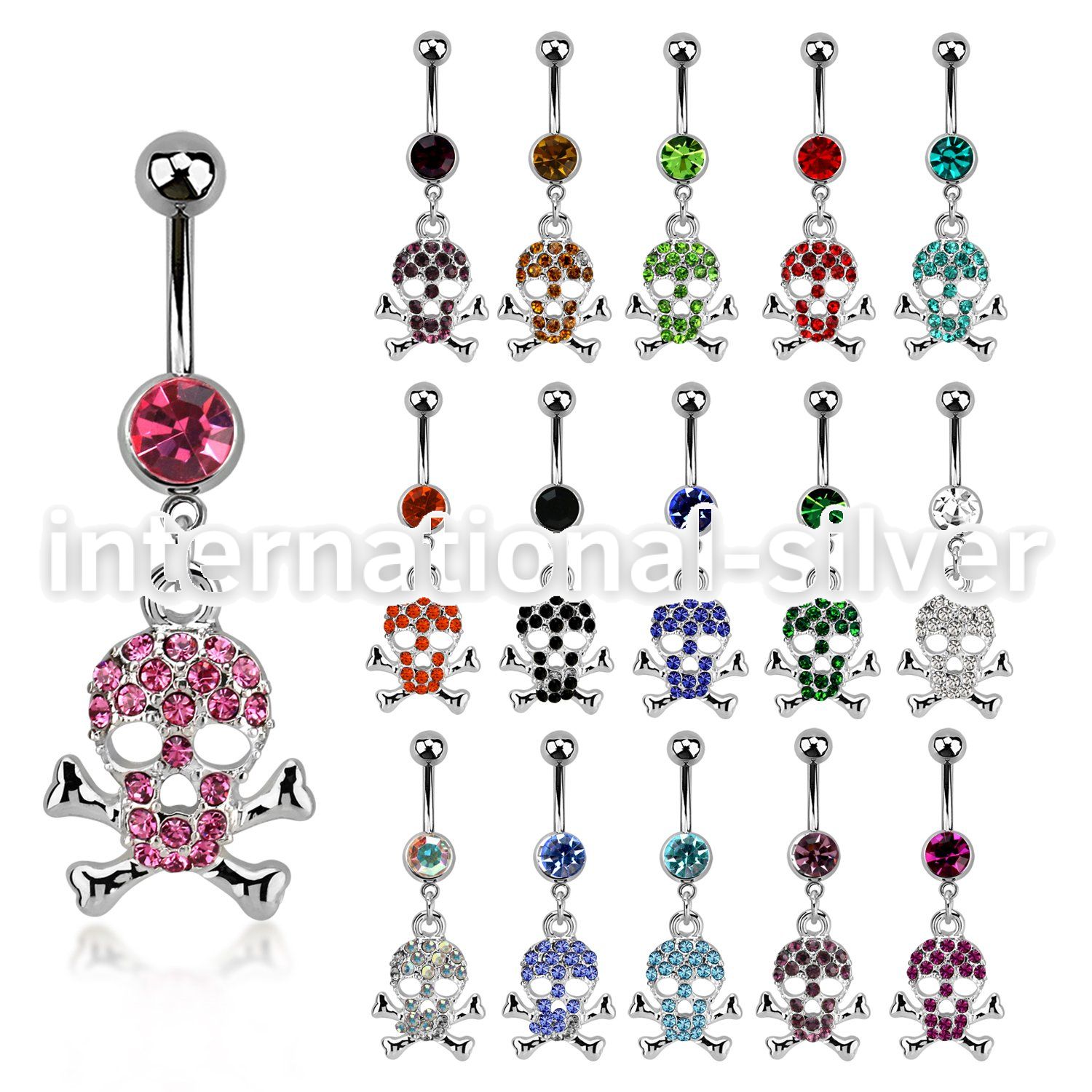 mcdsk5 belly rings surgical steel 316l belly button