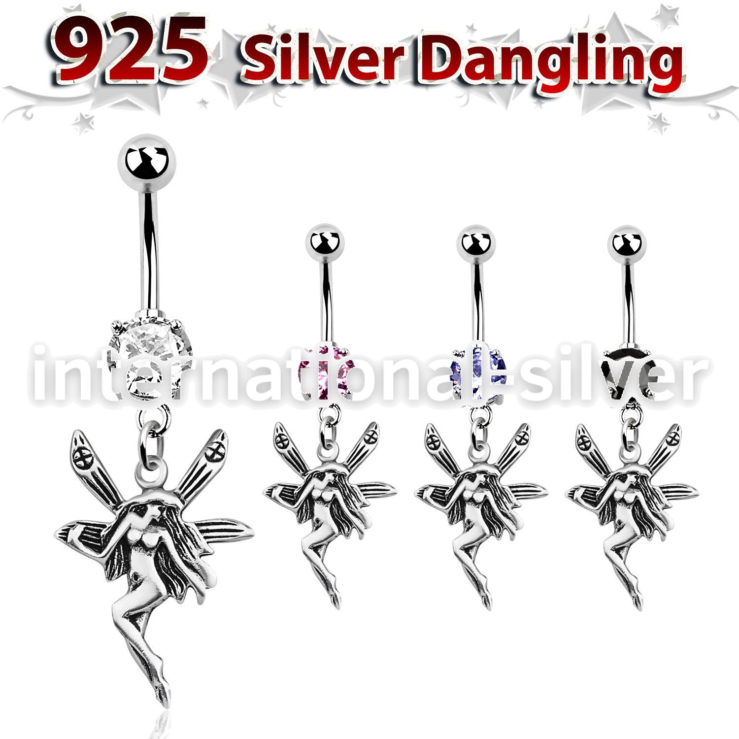 mcdvd12 belly rings surgical steel 316l belly button