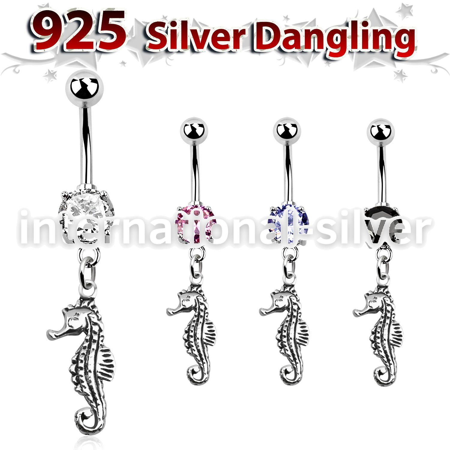 mcdvd13 belly rings surgical steel 316l belly button