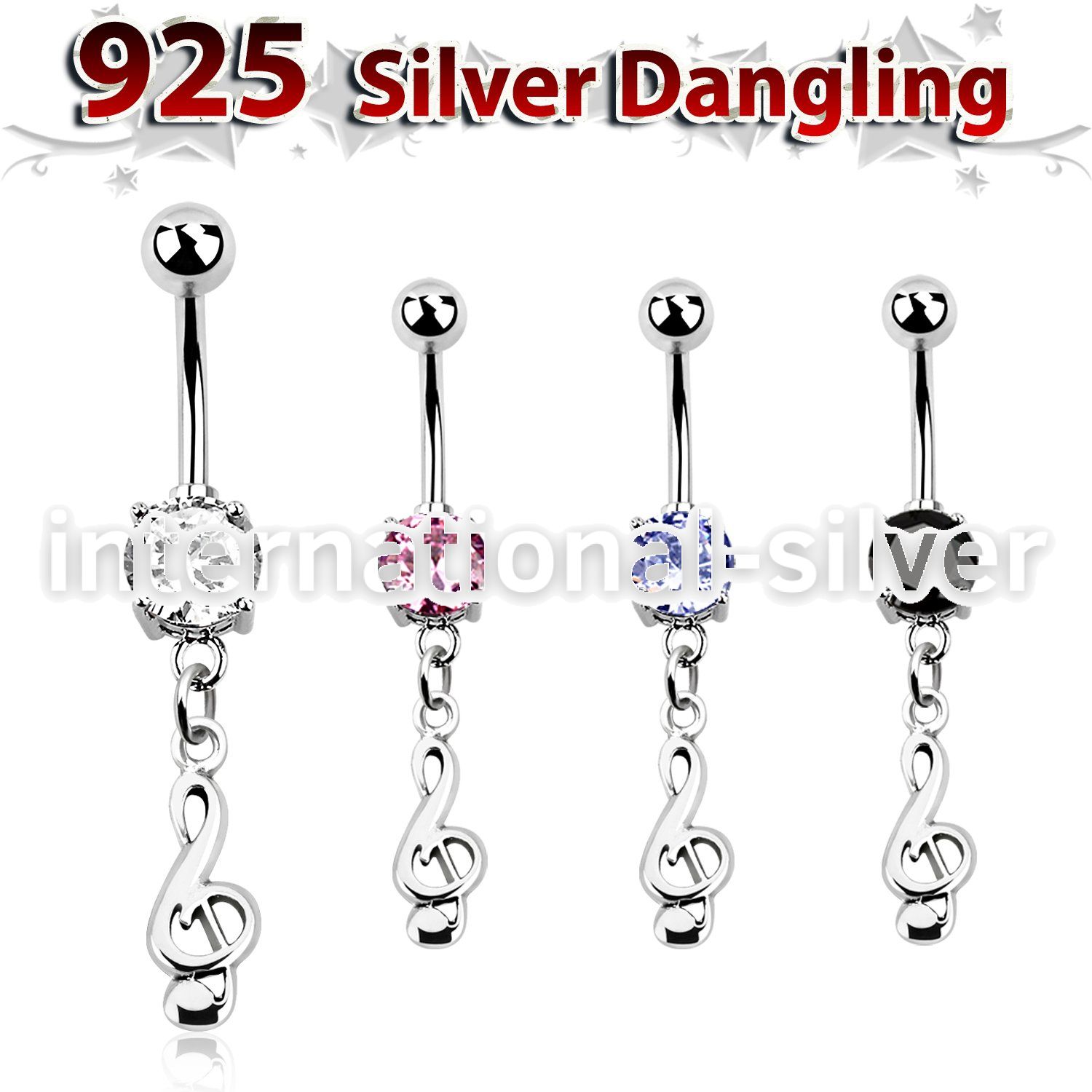 mcdvd17 belly rings surgical steel 316l belly button