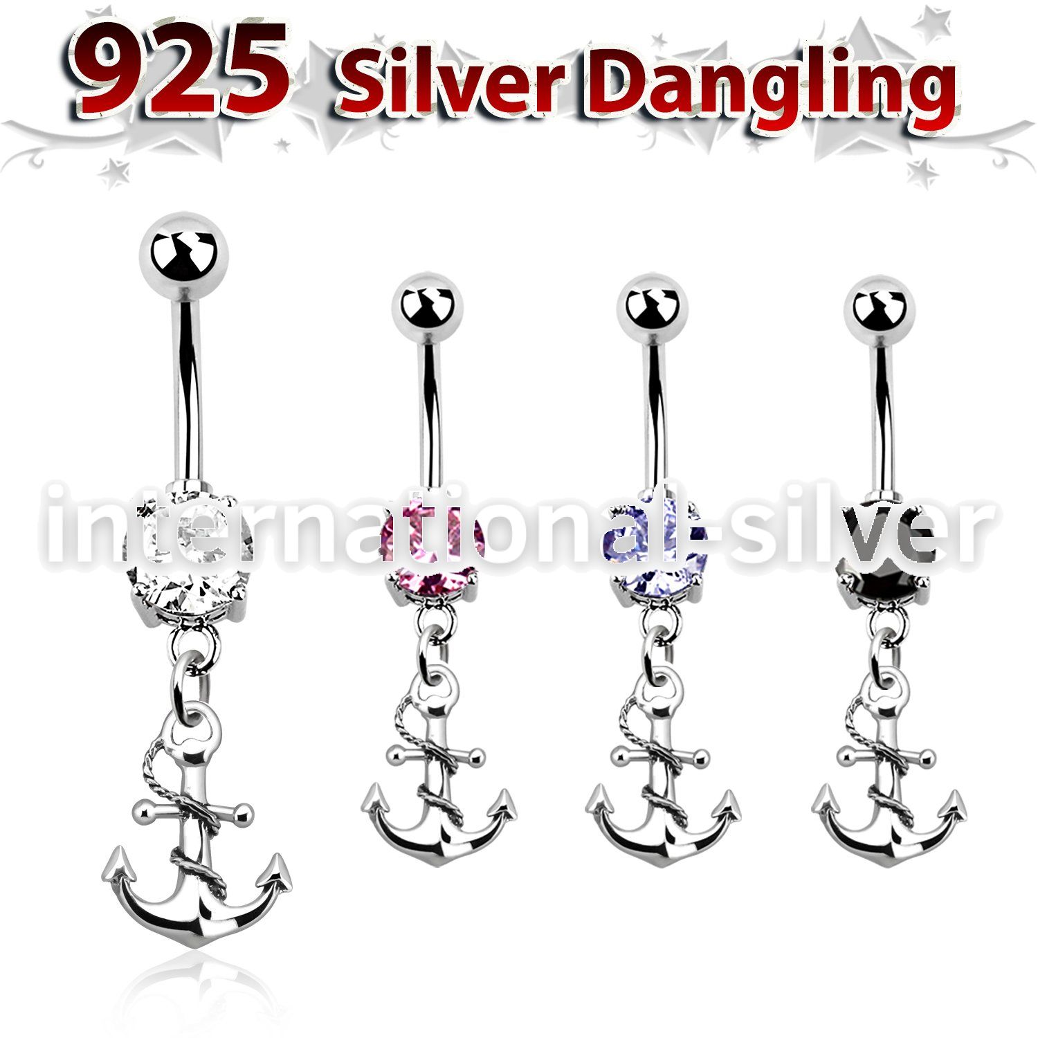 mcdvd18 belly rings surgical steel 316l belly button