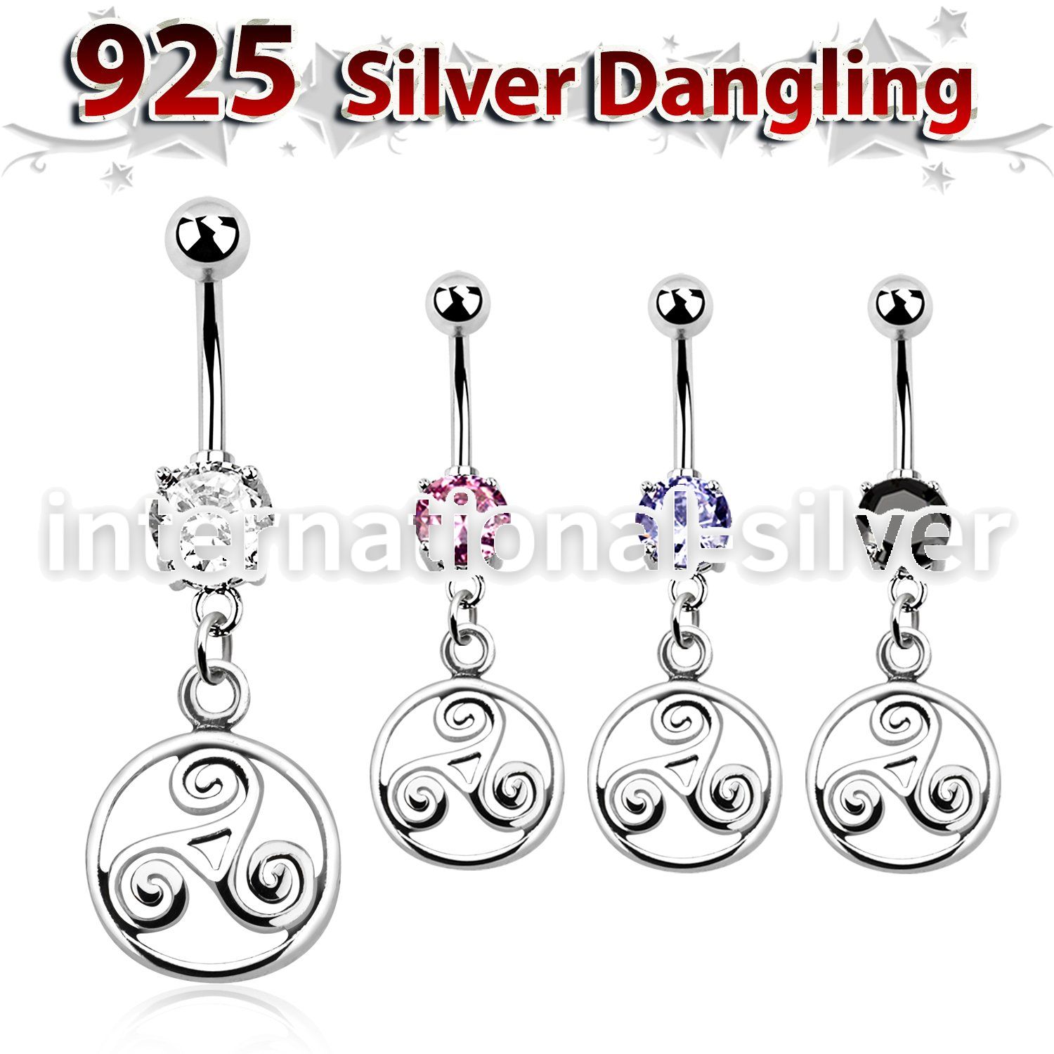 mcdvd23 belly rings surgical steel 316l belly button
