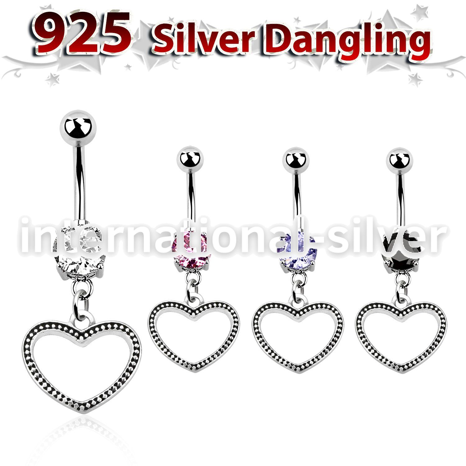 mcdvd24 belly rings surgical steel 316l belly button