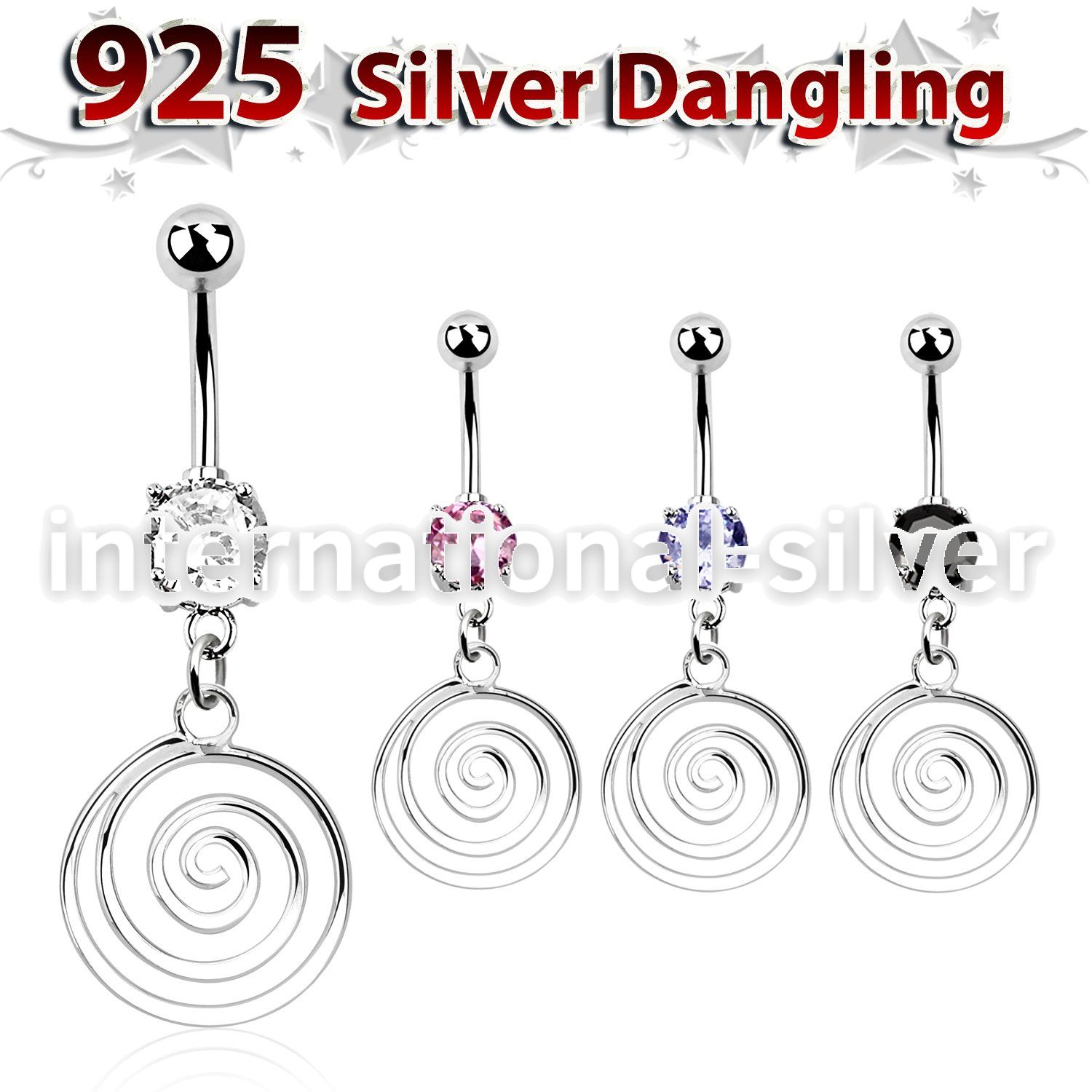 mcdvd32 belly rings surgical steel 316l belly button