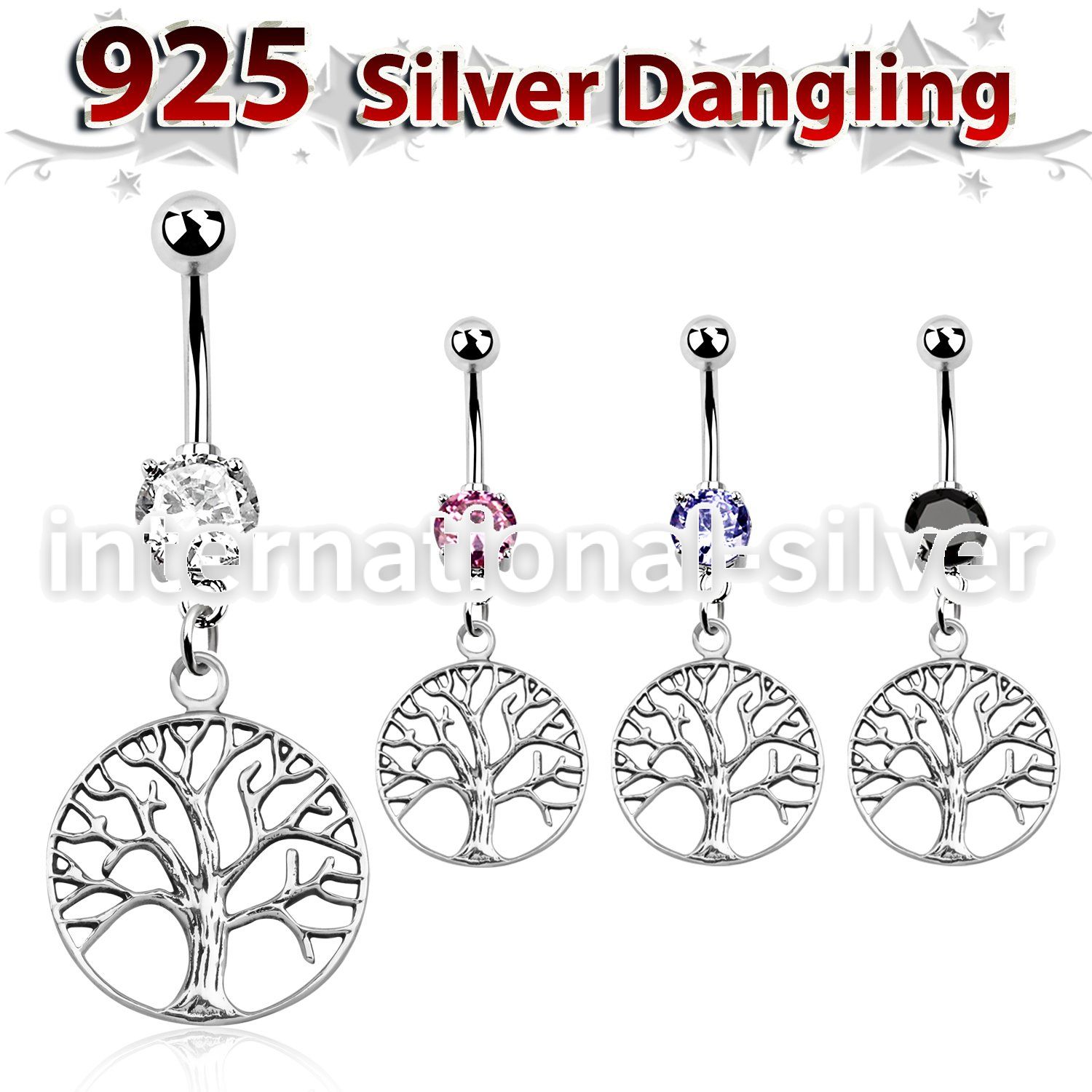 mcdvd4 belly rings surgical steel 316l belly button