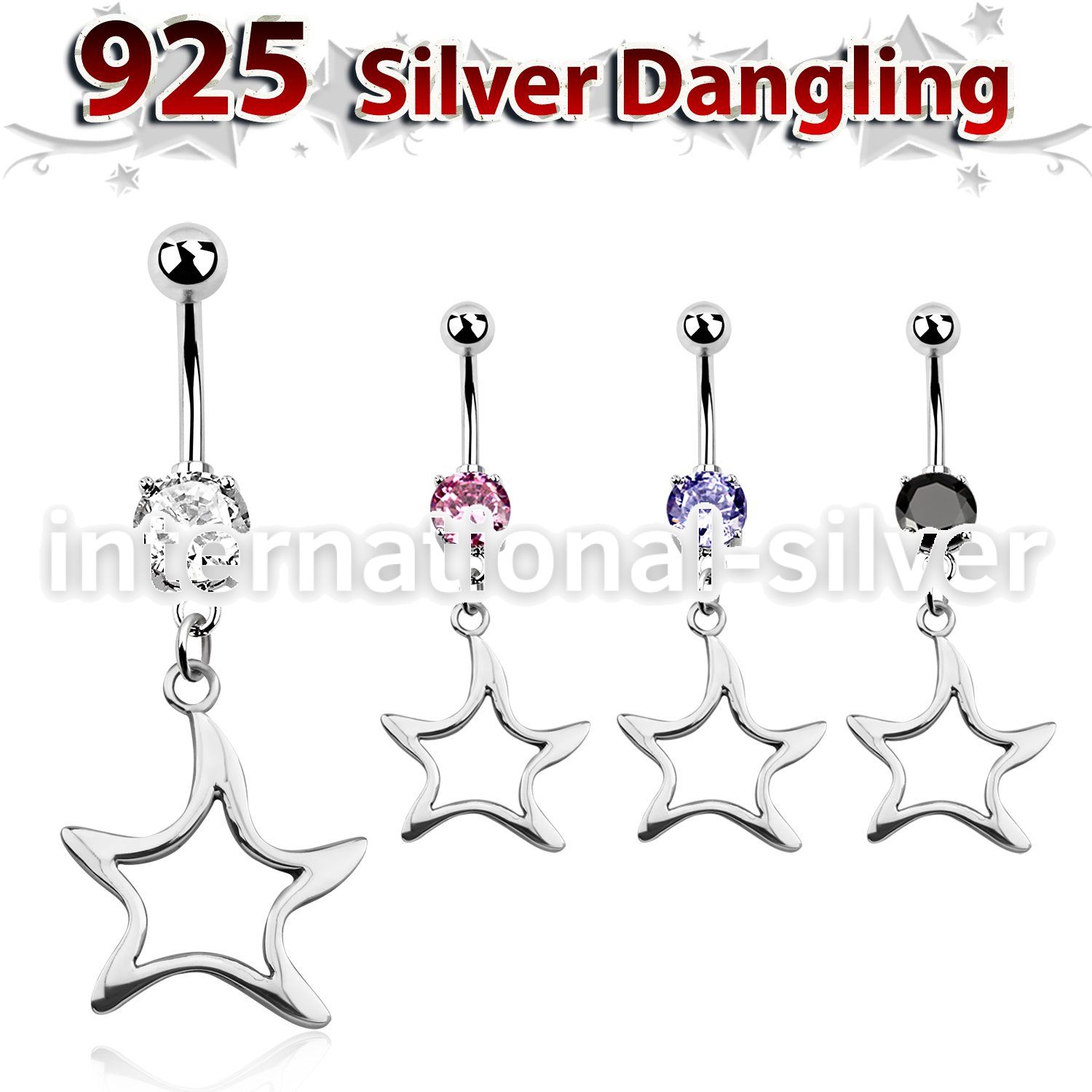 mcdvd8 belly rings surgical steel 316l belly button