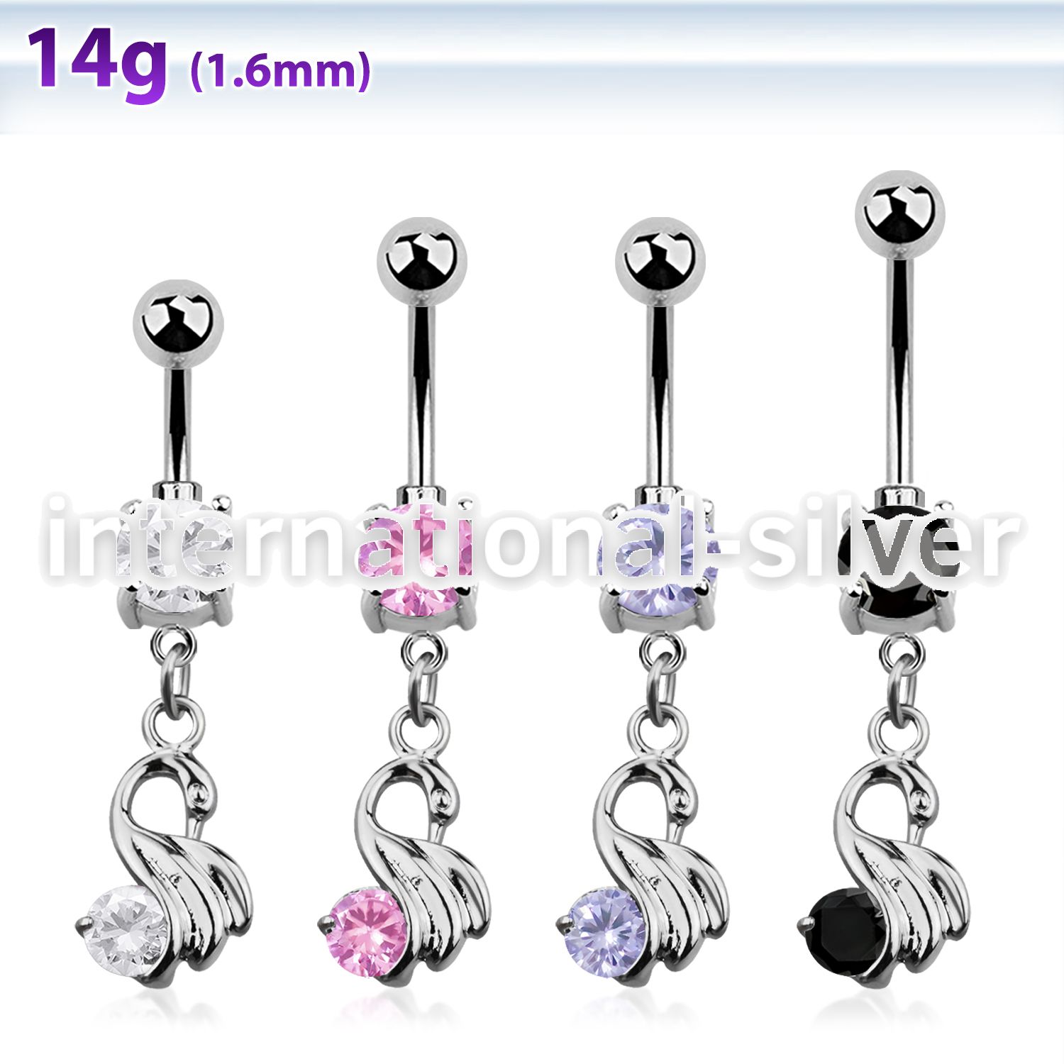 mcdz375 belly rings surgical steel 316l belly button