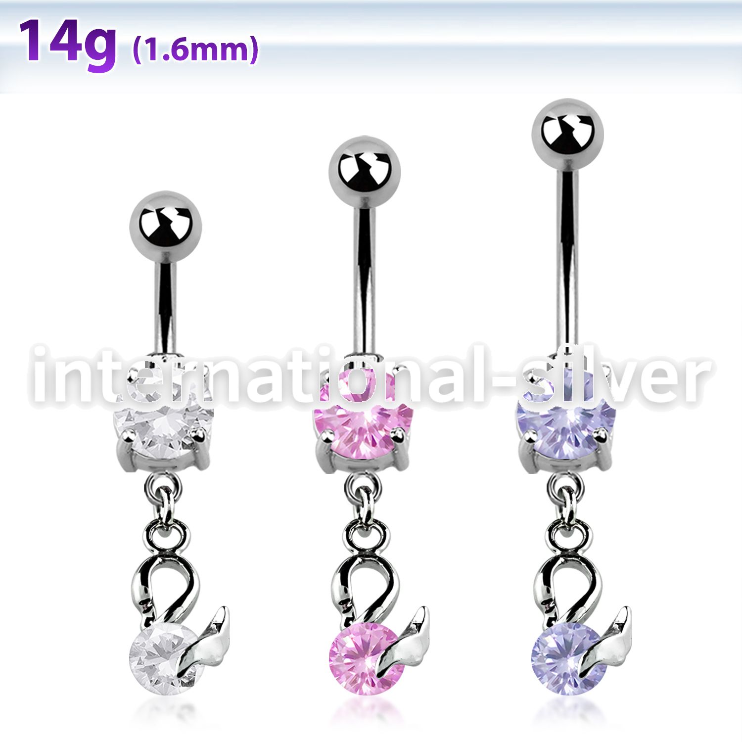 mcdz376 belly rings surgical steel 316l belly button
