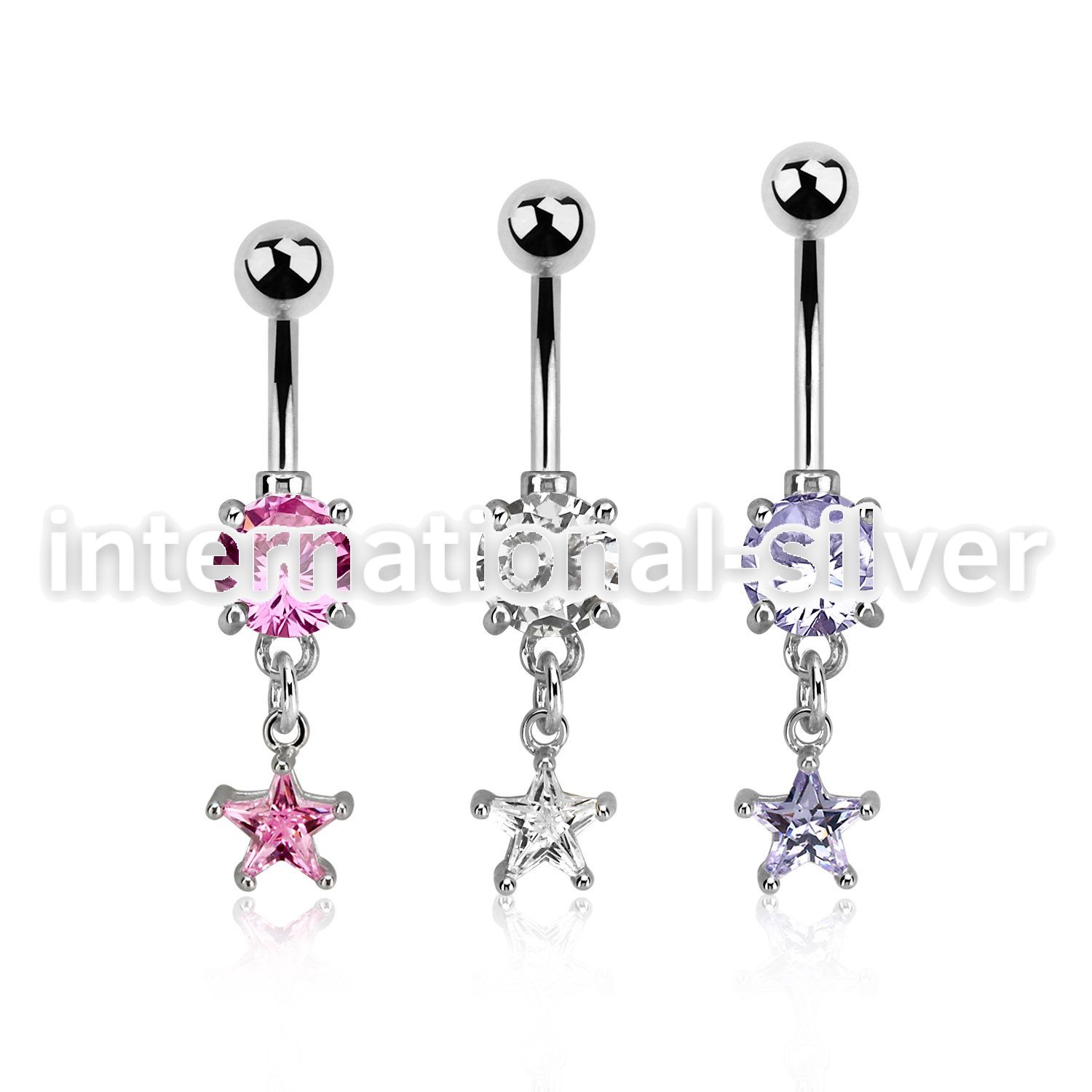 mcdzs6 belly rings surgical steel 316l belly button