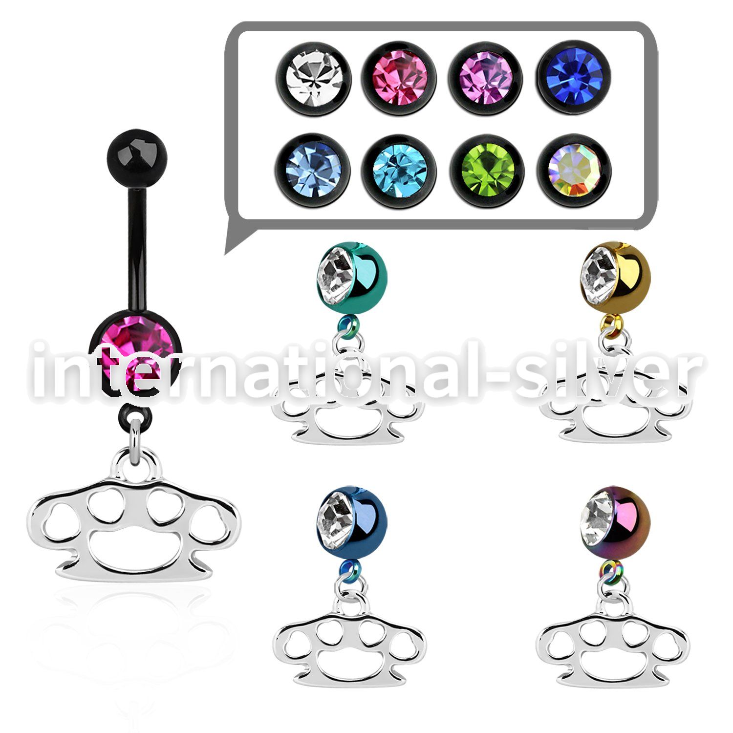 mdk376 belly rings anodized surgical steel 316l belly button