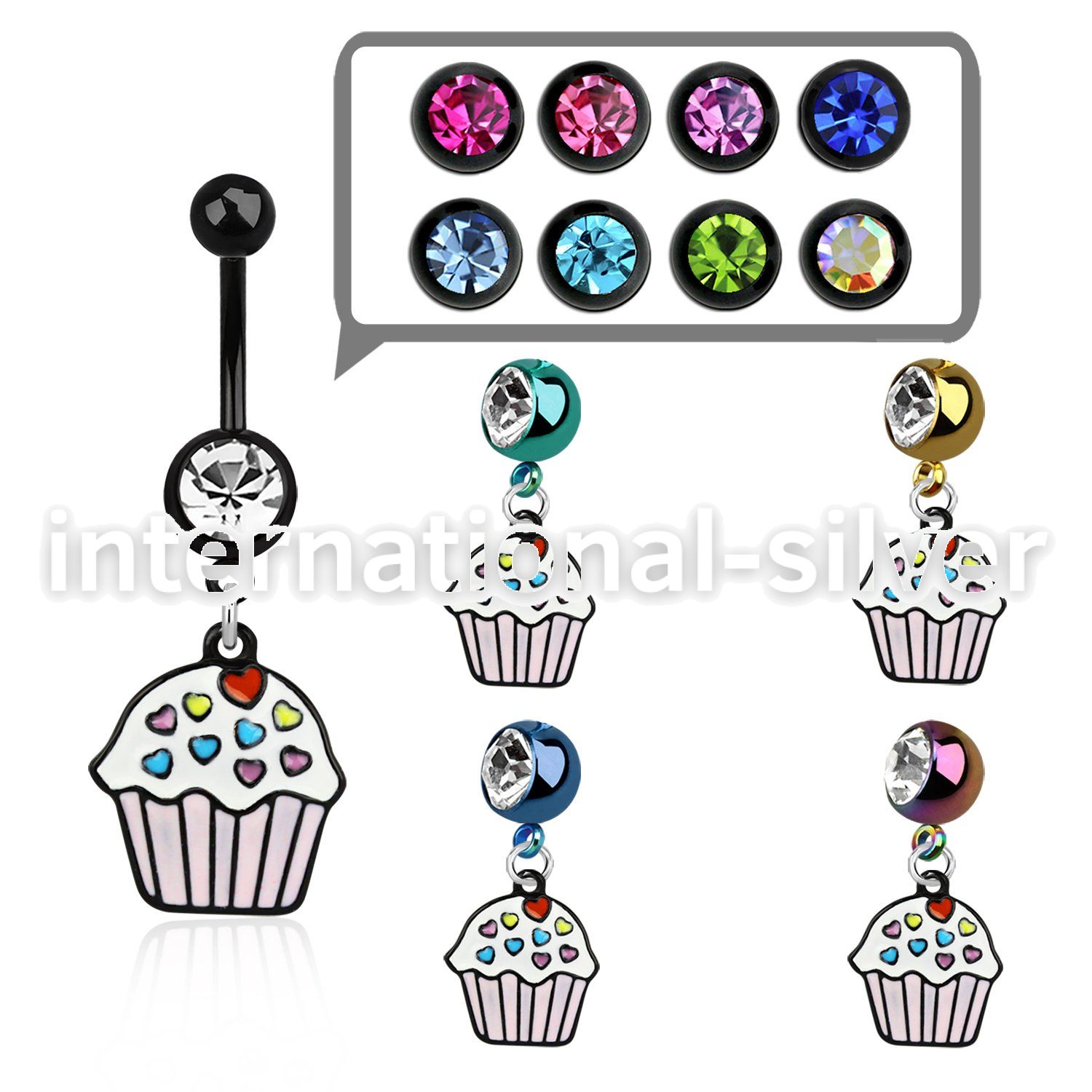 mdk456 belly rings anodized surgical steel 316l belly button