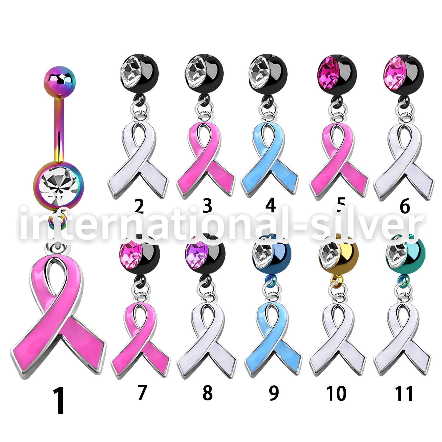 mdk501 belly rings anodized surgical steel 316l belly button