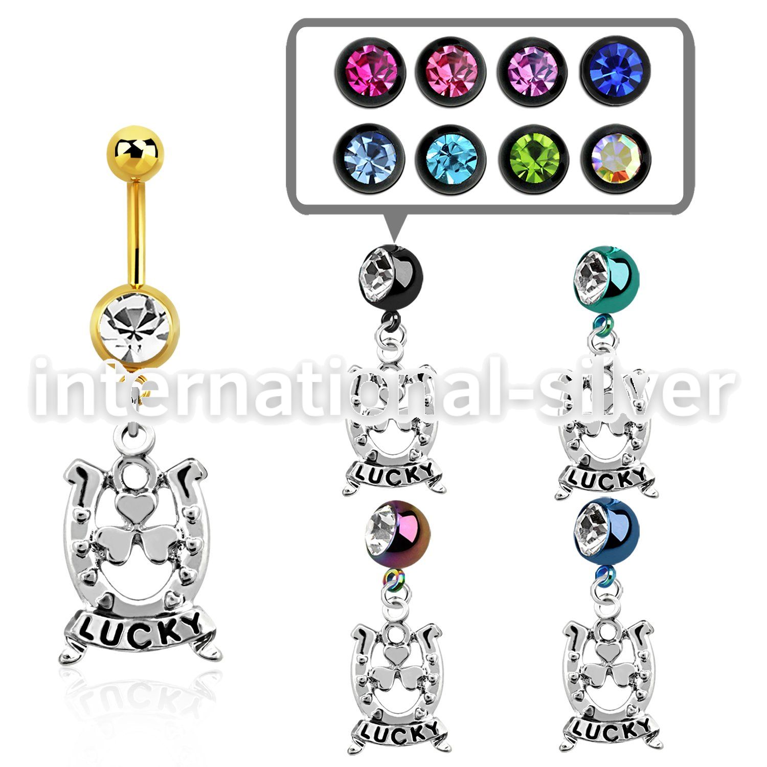 mdk572 belly rings anodized surgical steel 316l belly button