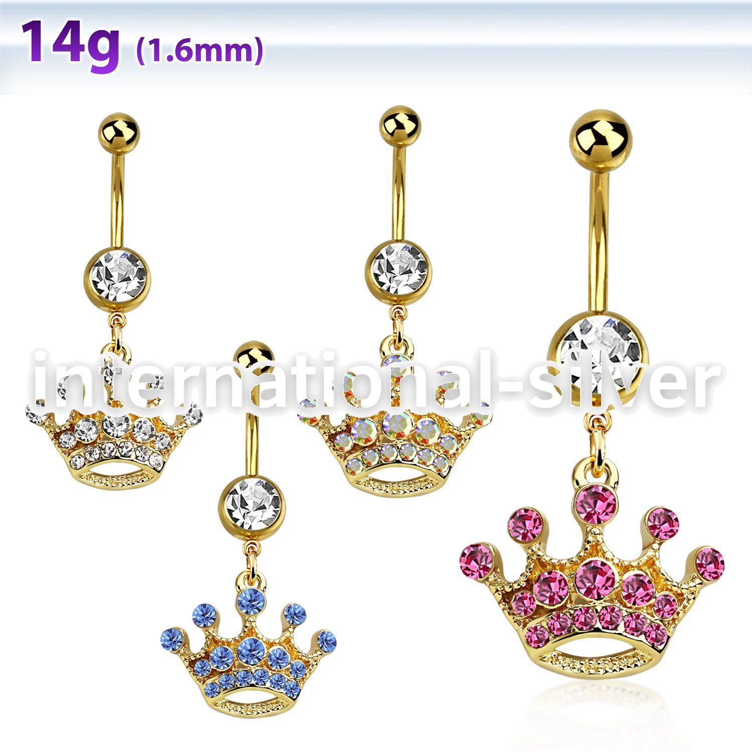 mdk703 belly rings anodized surgical steel 316l belly button