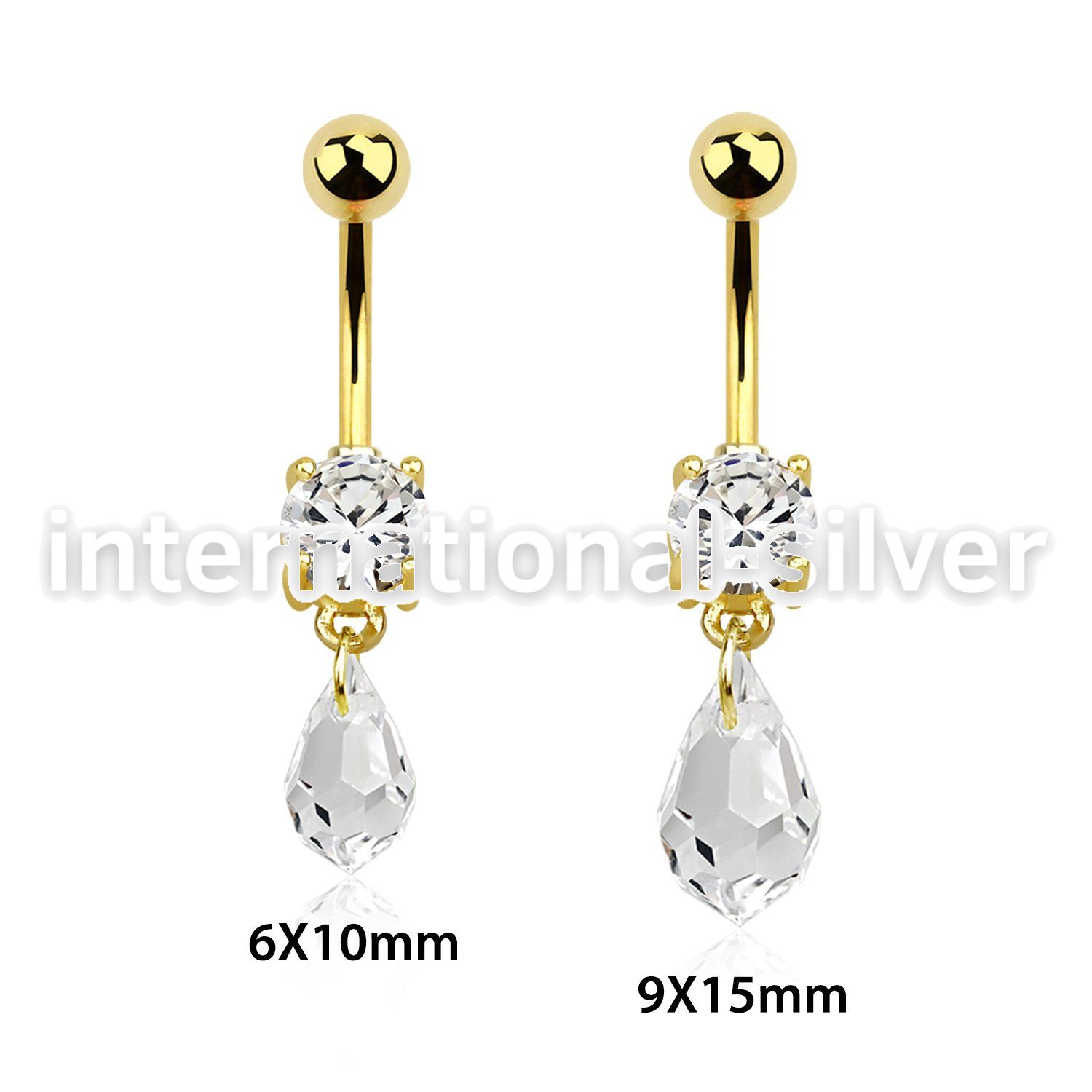 mdk710 anodized steel bellybutton curved barbell cz teardrop
