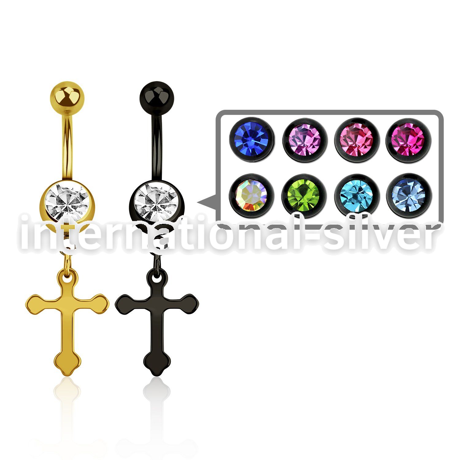 mdk756 belly rings anodized surgical steel 316l belly button