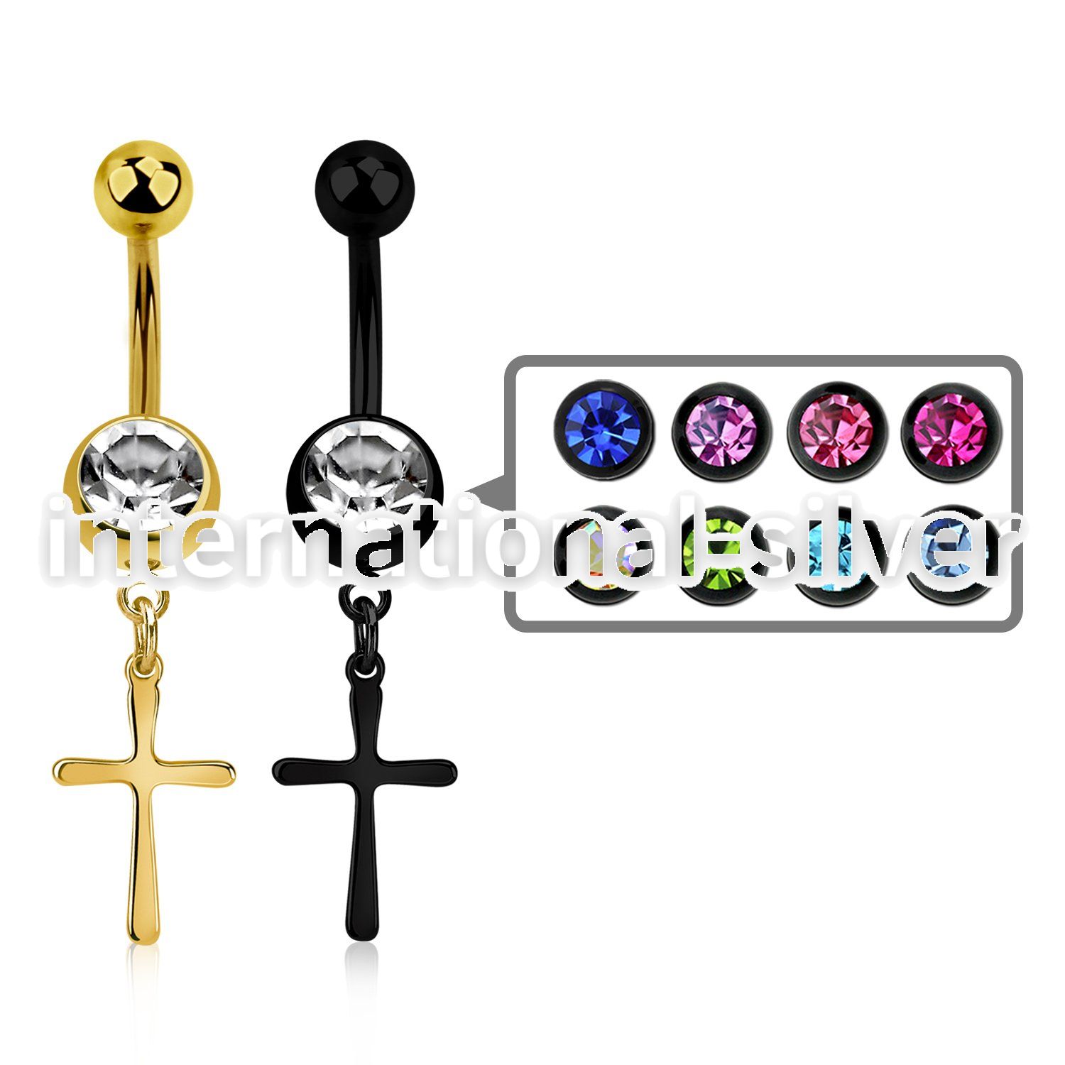 mdk757 belly rings anodized surgical steel 316l belly button