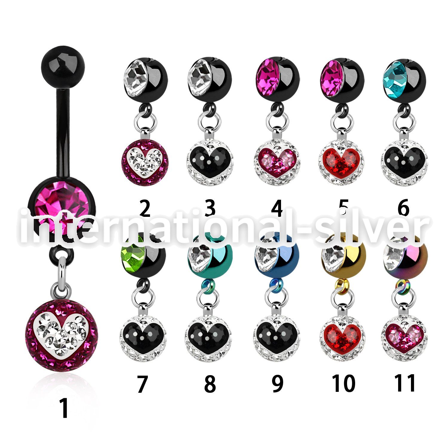 mdkfr8b belly rings anodized surgical steel 316l belly button