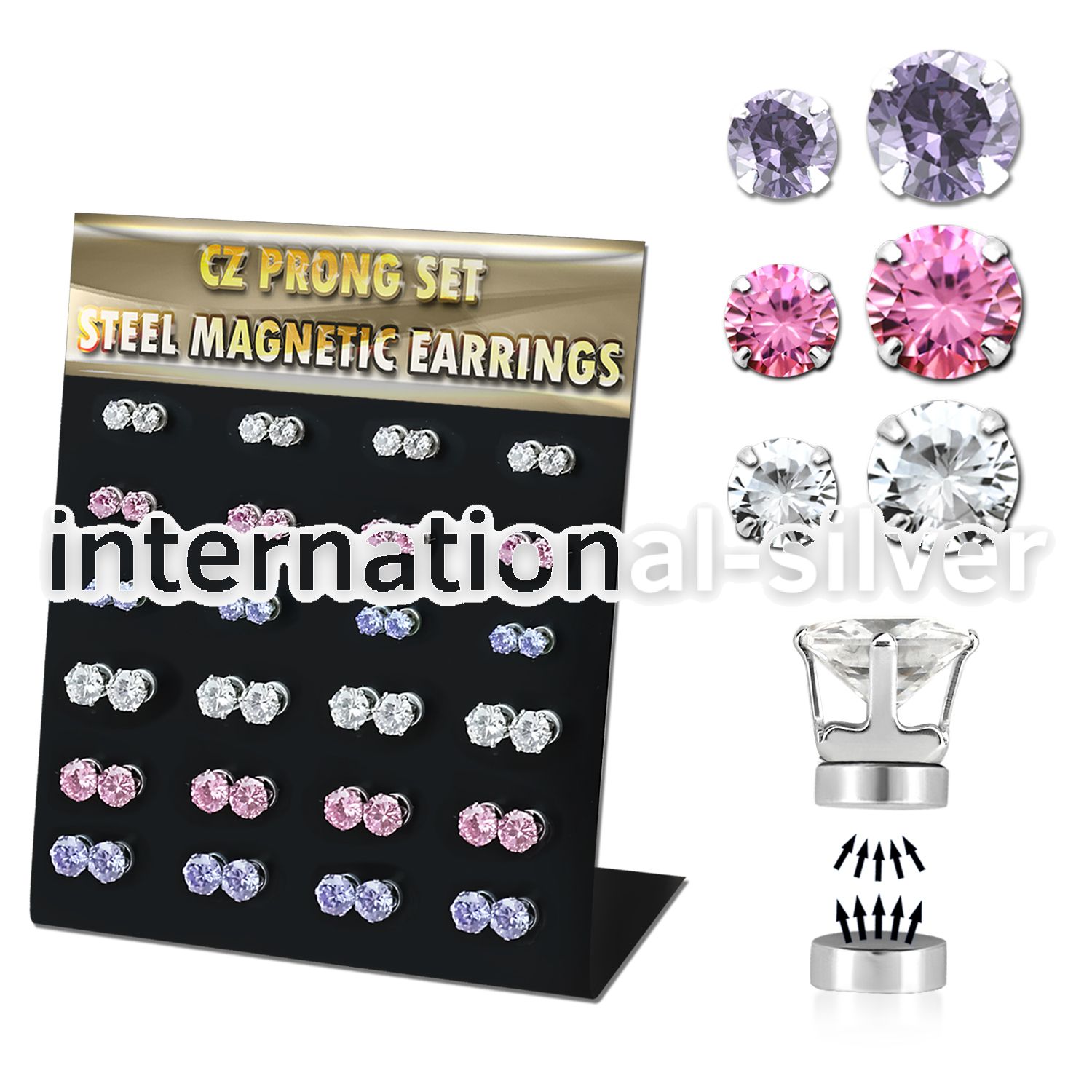 mg112 fake illusion body jewelry stainless steel ear lobe