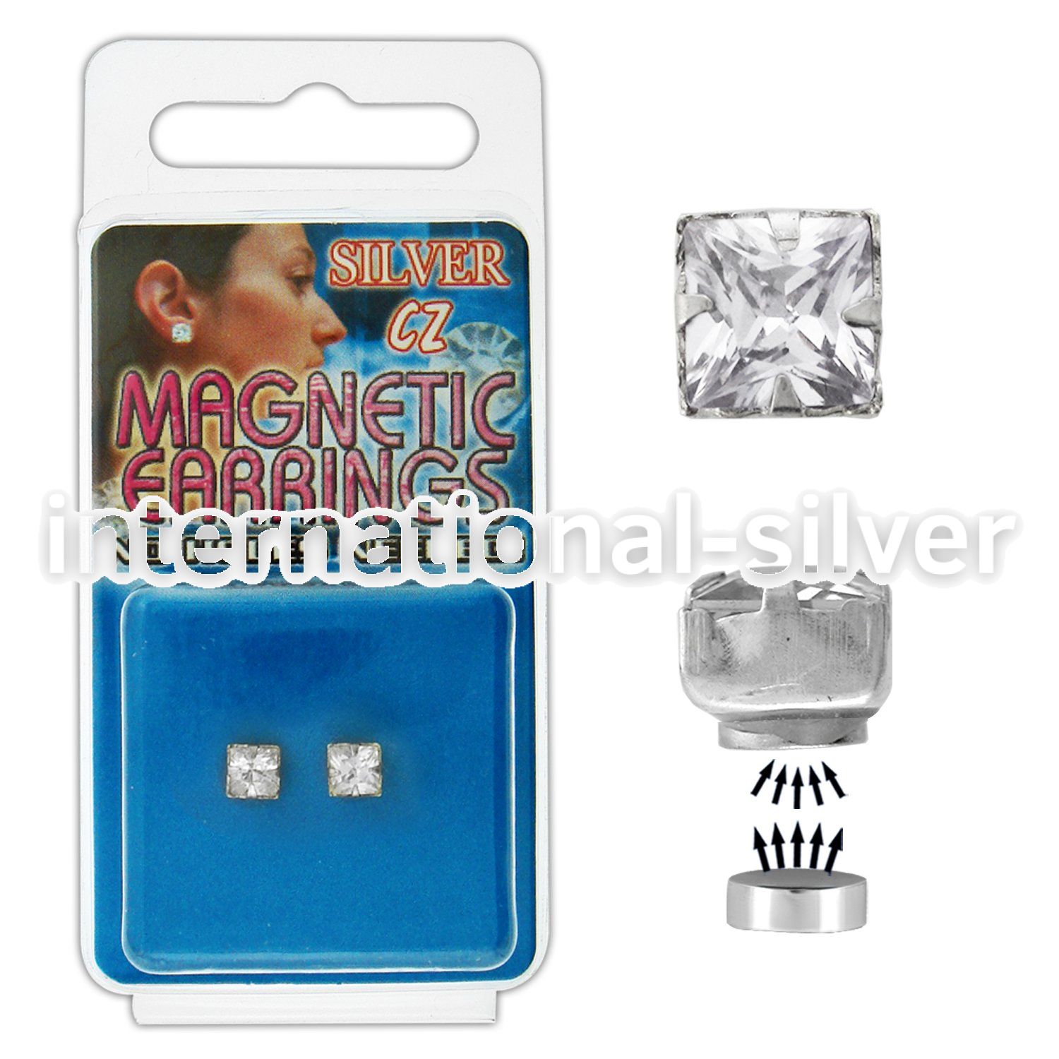 mgzq5 fake illusion body jewelry silver 925 belly button