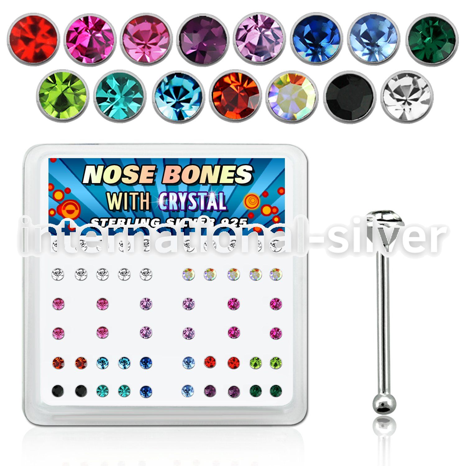 nb14mx nose bone silver 925 nose