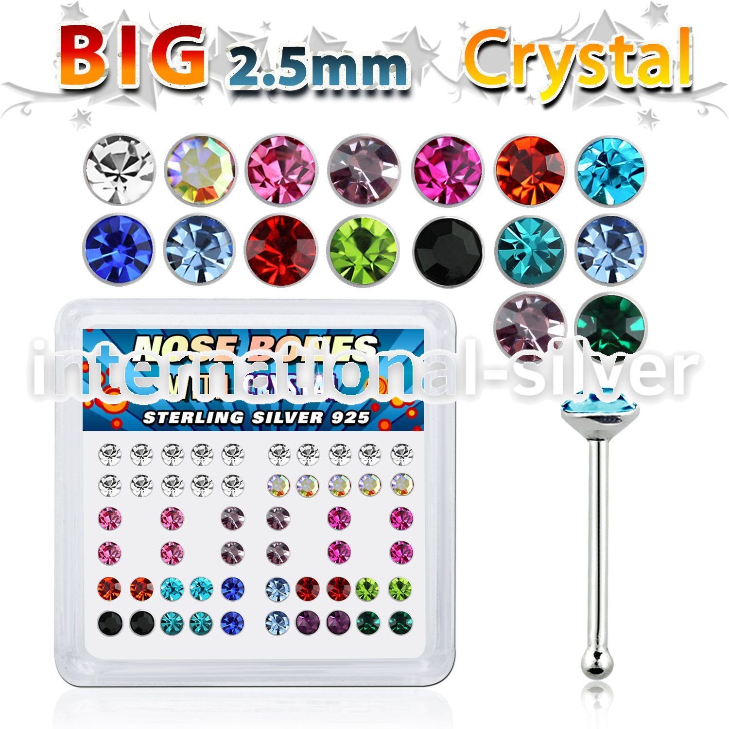 nb19mx nose bone silver 925 nose