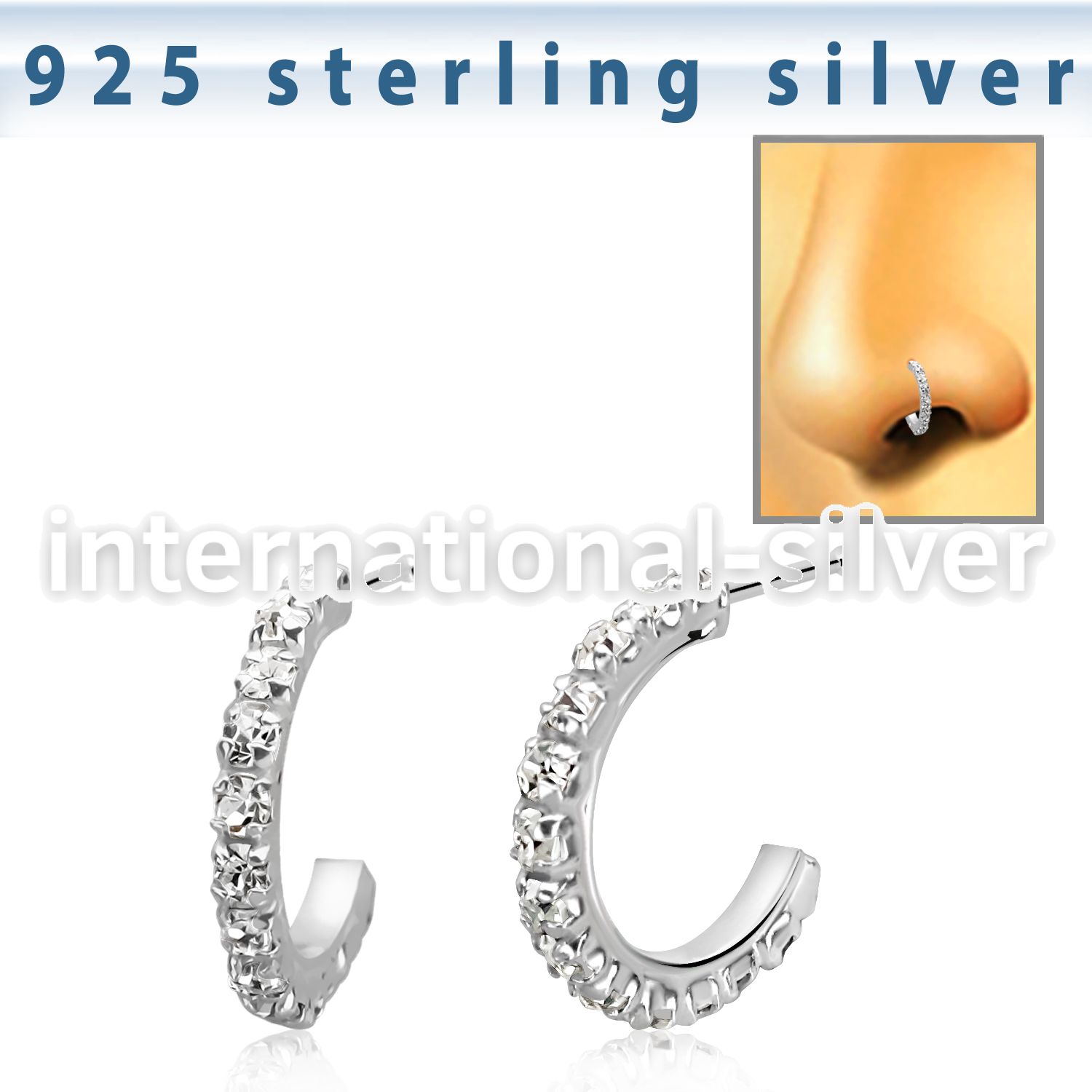 nbcum 925 silver nose bones nose piercing