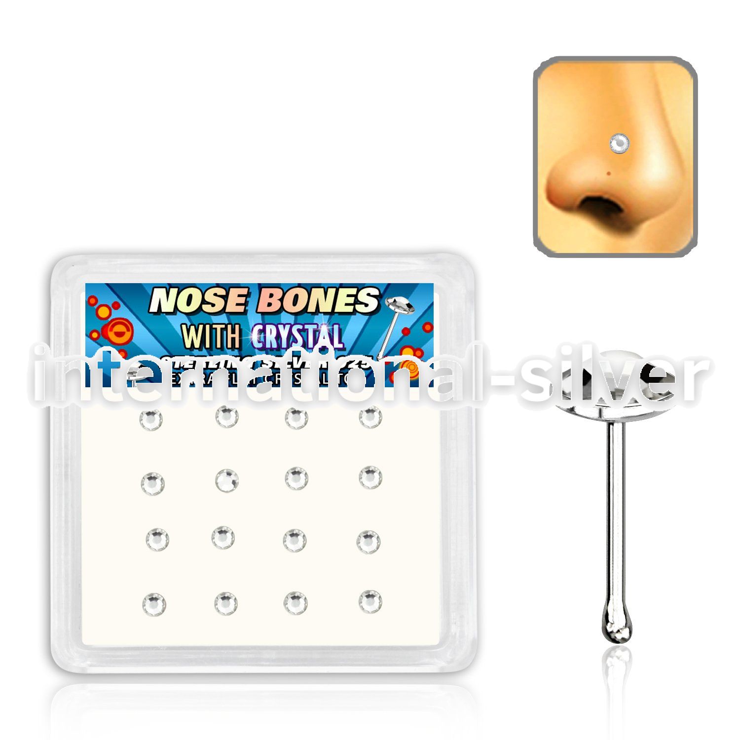 nbfbs16c nose bone silver 925 nose