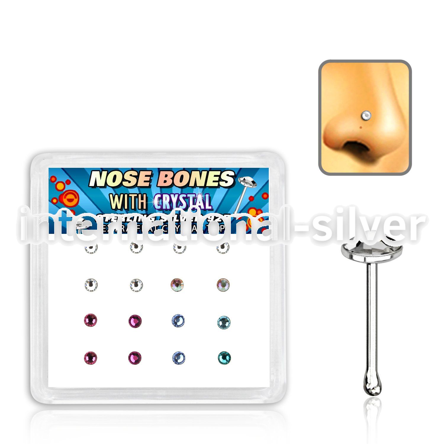 nbfbs16m nose bone silver 925 nose