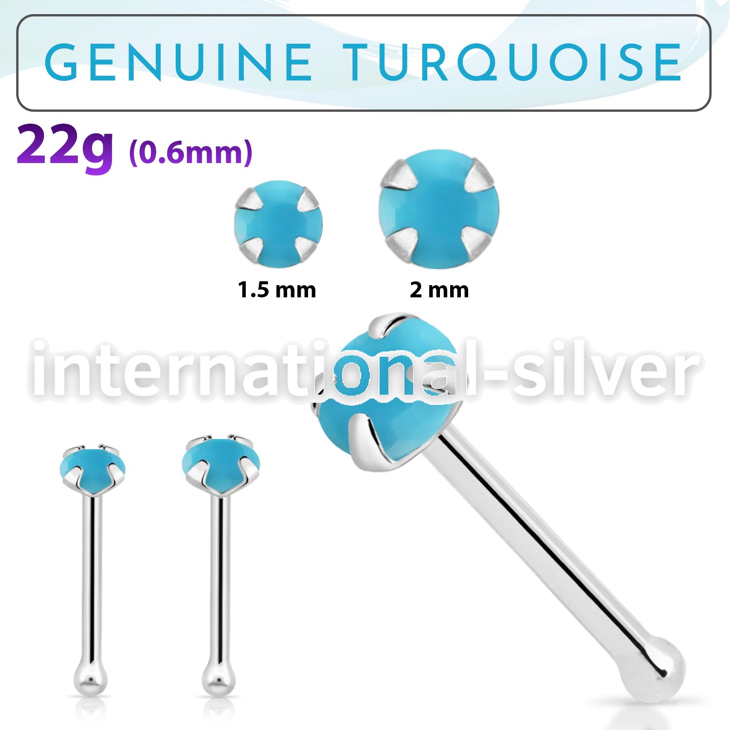 nbpge7 nose bone silver 925 nose