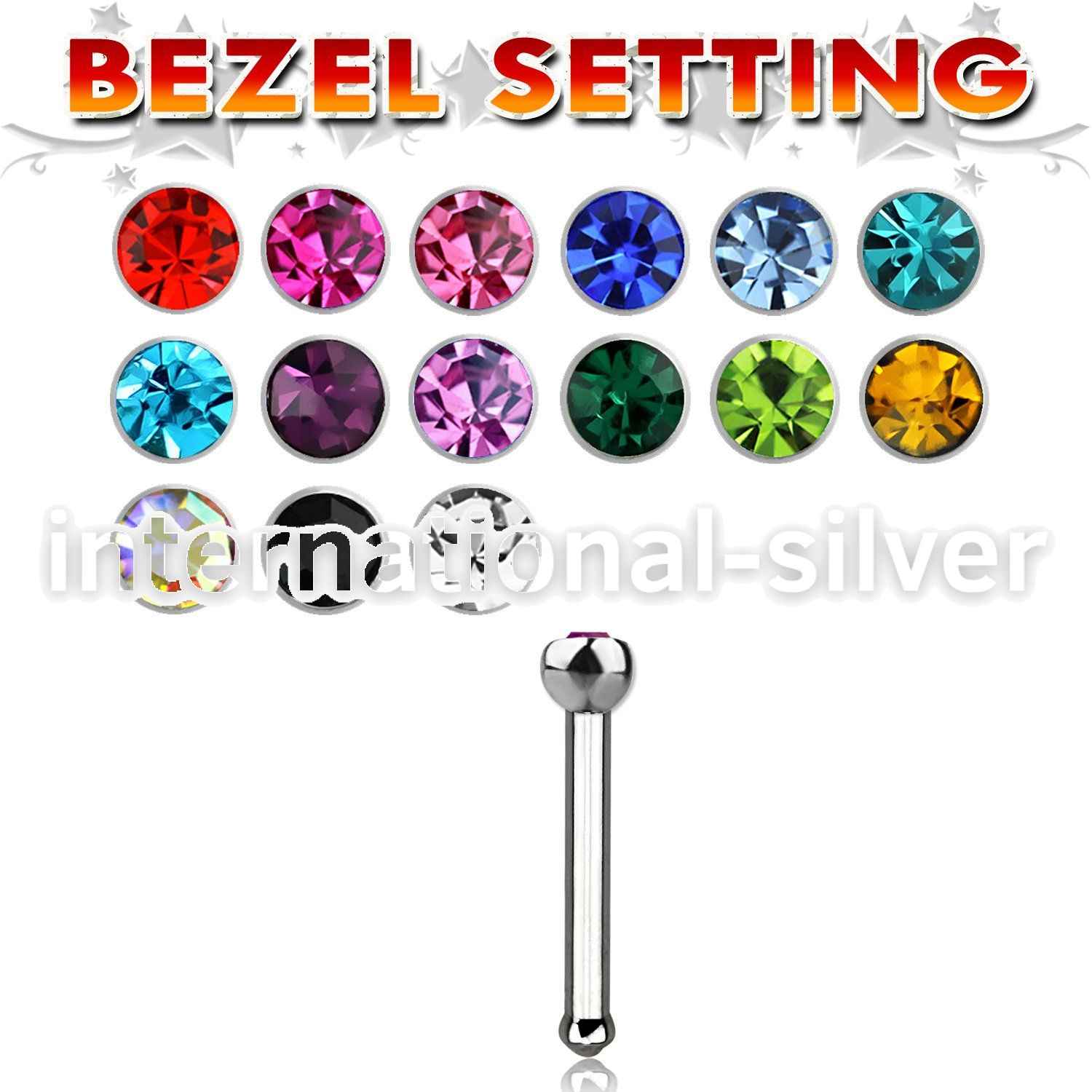 nbsb20 nose bone surgical steel 316l nose