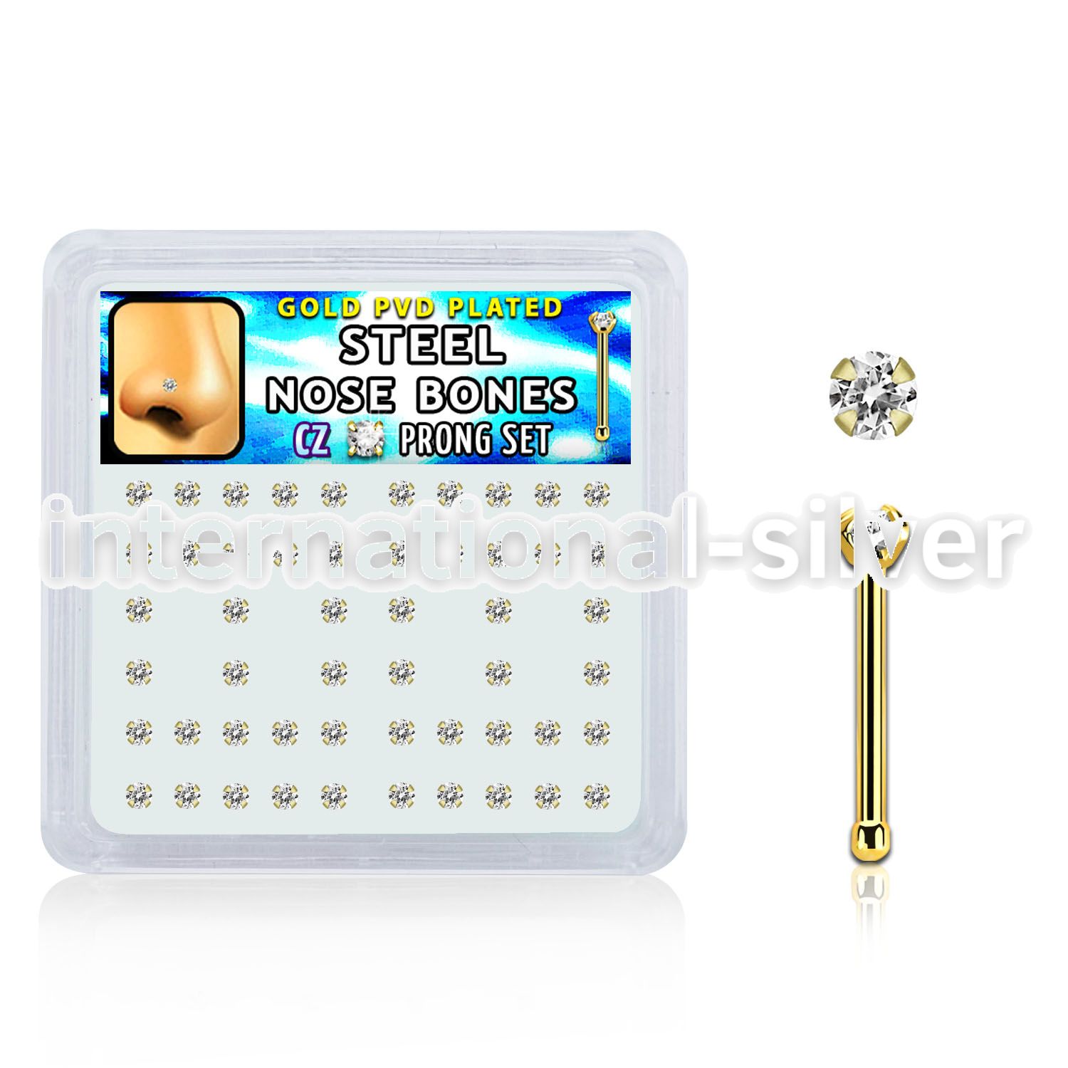 nbtz2xc surgical steel nose bones nose  piercing