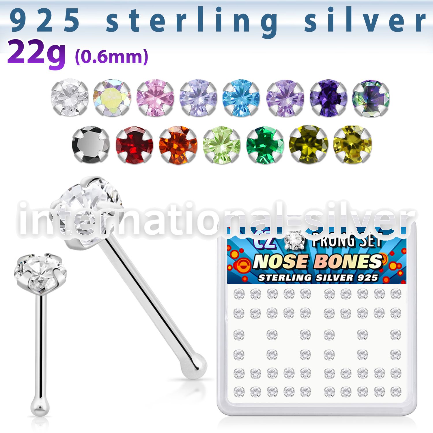 nbzbc25 nose bone silver 925 nose